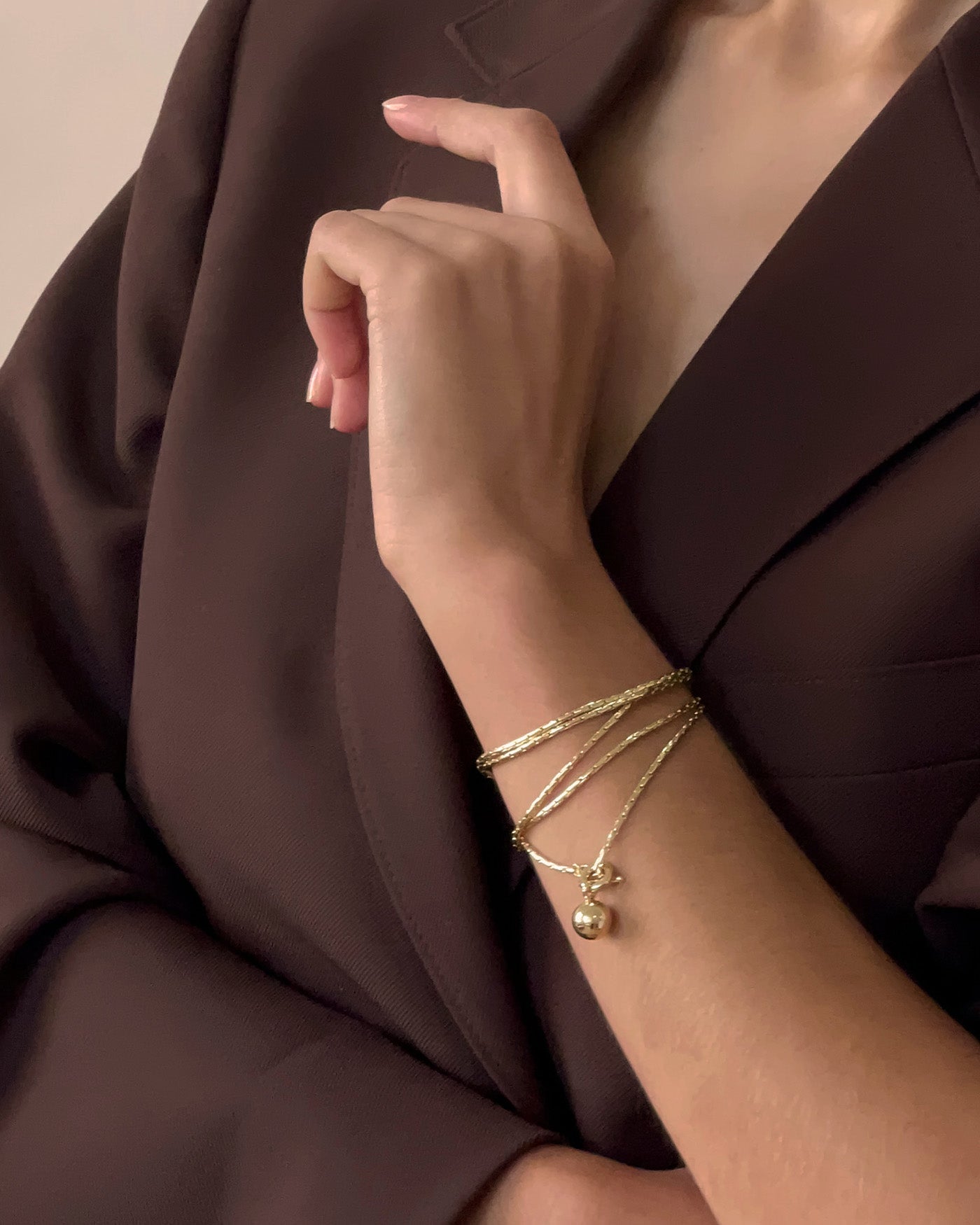 Jenny Bird Constance Wrap Gold Chain Necklace and Bracelet For Women
