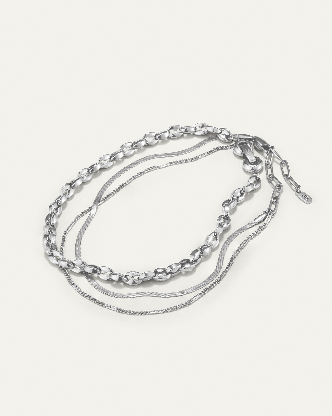 The Surefire Anklet Stack - Silver | JENNY BIRD