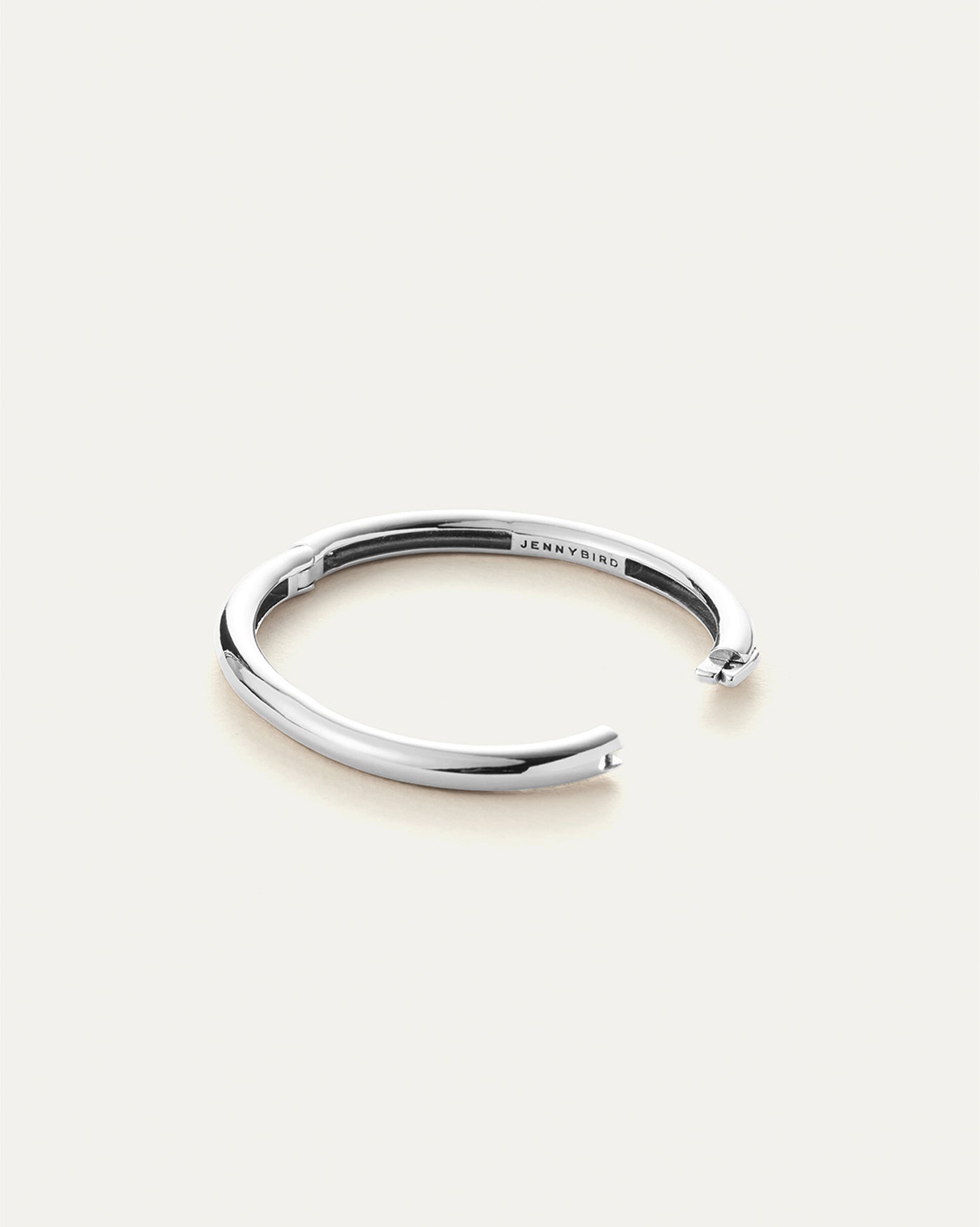 Jenny Bird Gia Silver Waterproof Hinged Bangle Bracelet For Women