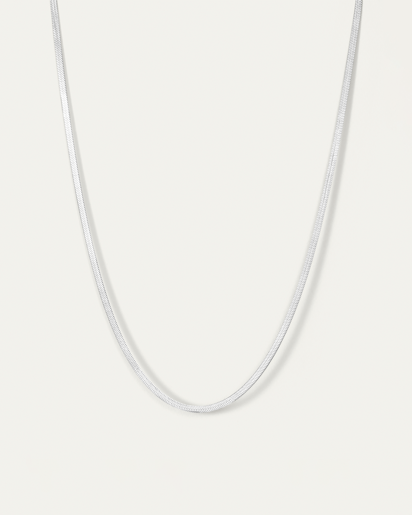 silver シルバー 925 ビーズ 一連 シャイニー ネックレス 45.3 Zeina Chain - Silver | JENNY BIRD