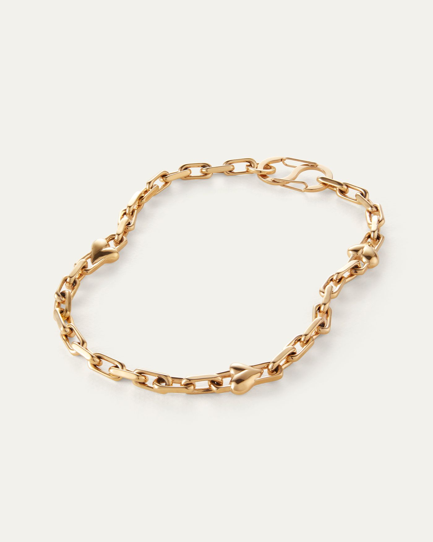 Art Heart Chain Necklace - Gold | JENNY BIRD