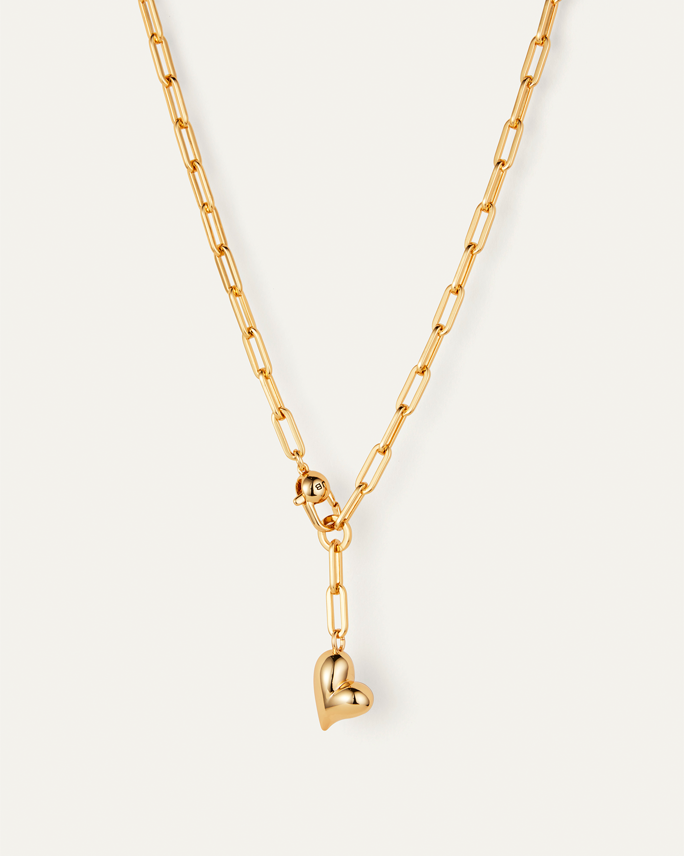 Puffy Heart Necklace - Gold | JENNY BIRD