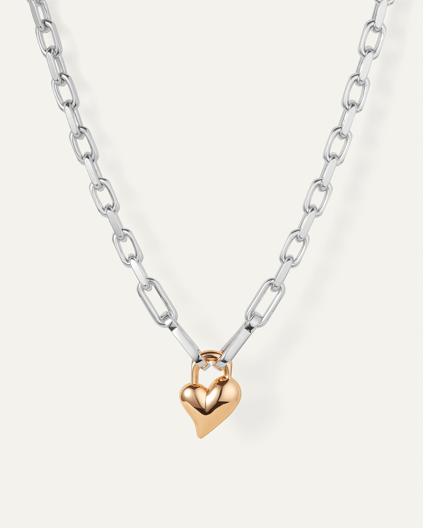 Padlock Heart Pendant Necklace
