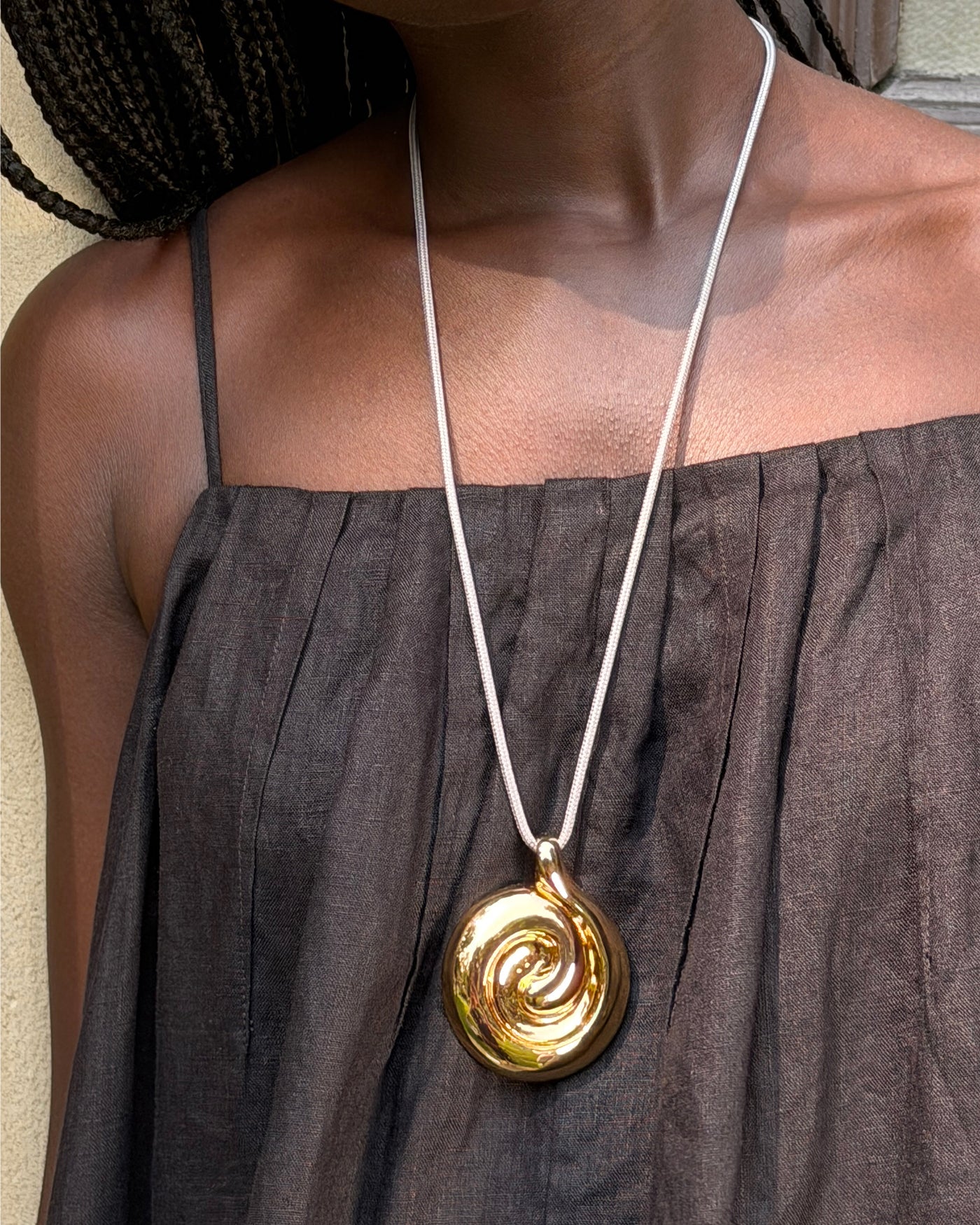 Nico Mirror Pendant Rope Necklace