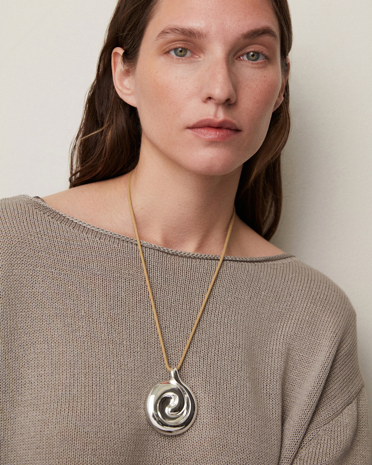 Nico Mirror Pendant Rope Necklace