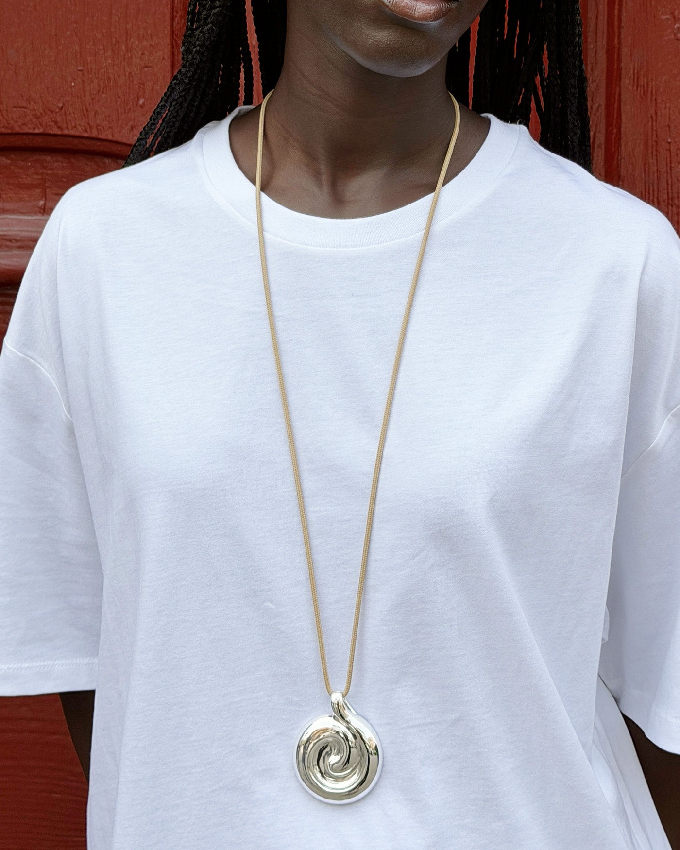 Nico Mirror Pendant Rope Necklace