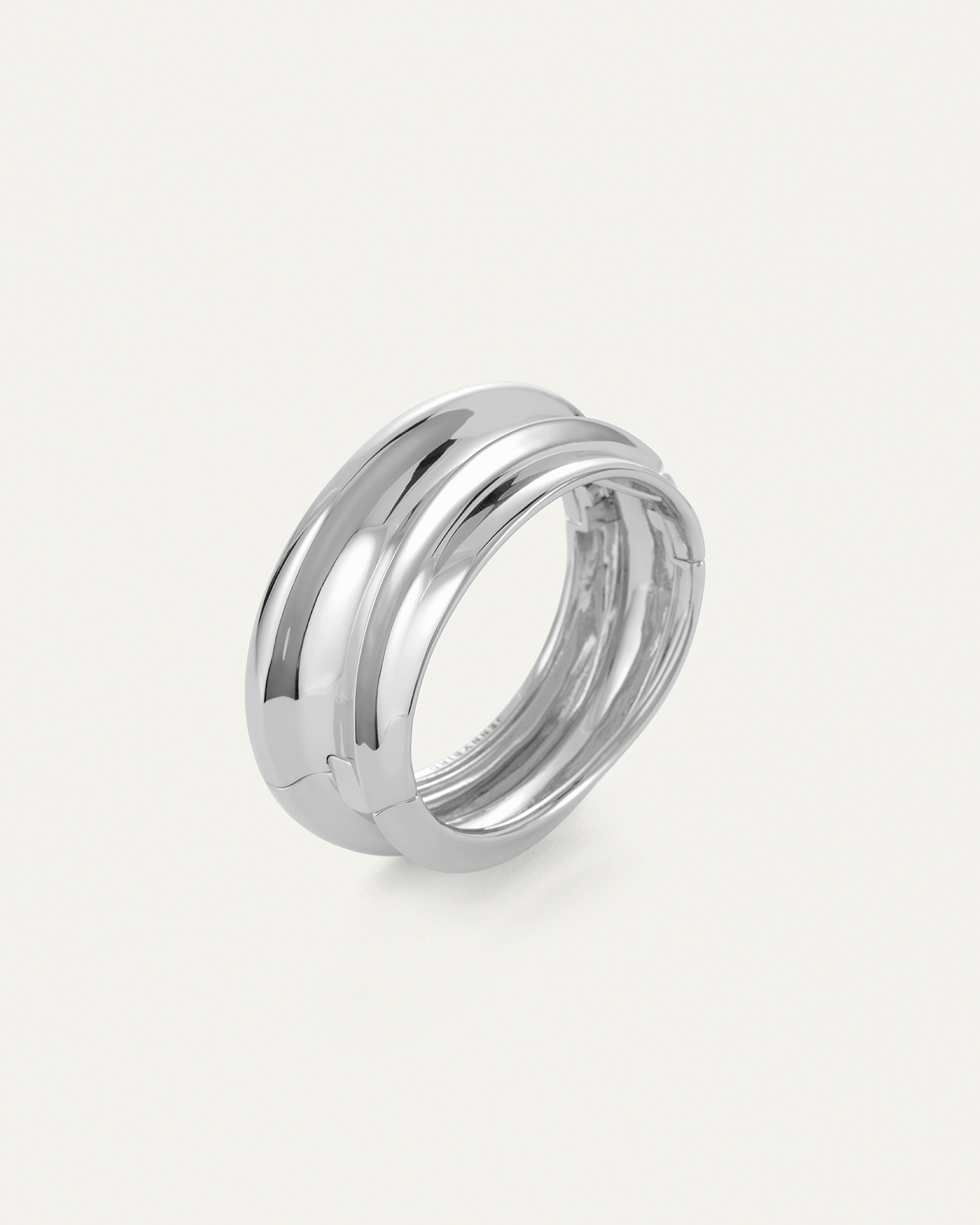 Lennon Mega Bangle | Silver Statement Bangle Bracelets | JENNY BIRD Lennon Mega Bangle | Silver Statement Bangle Bracelets | JENNY BIRD