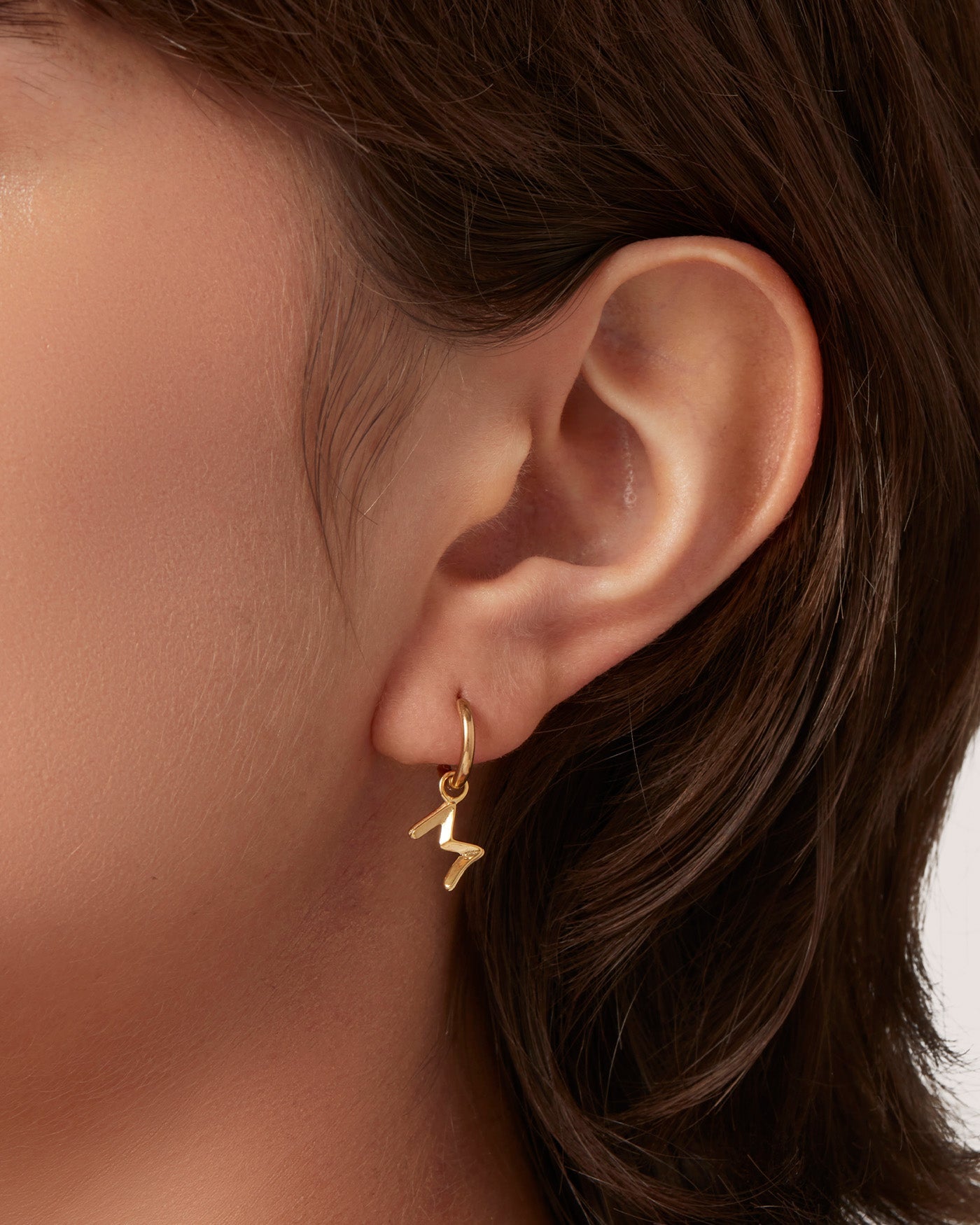 Single Monogram Huggie Earring - M