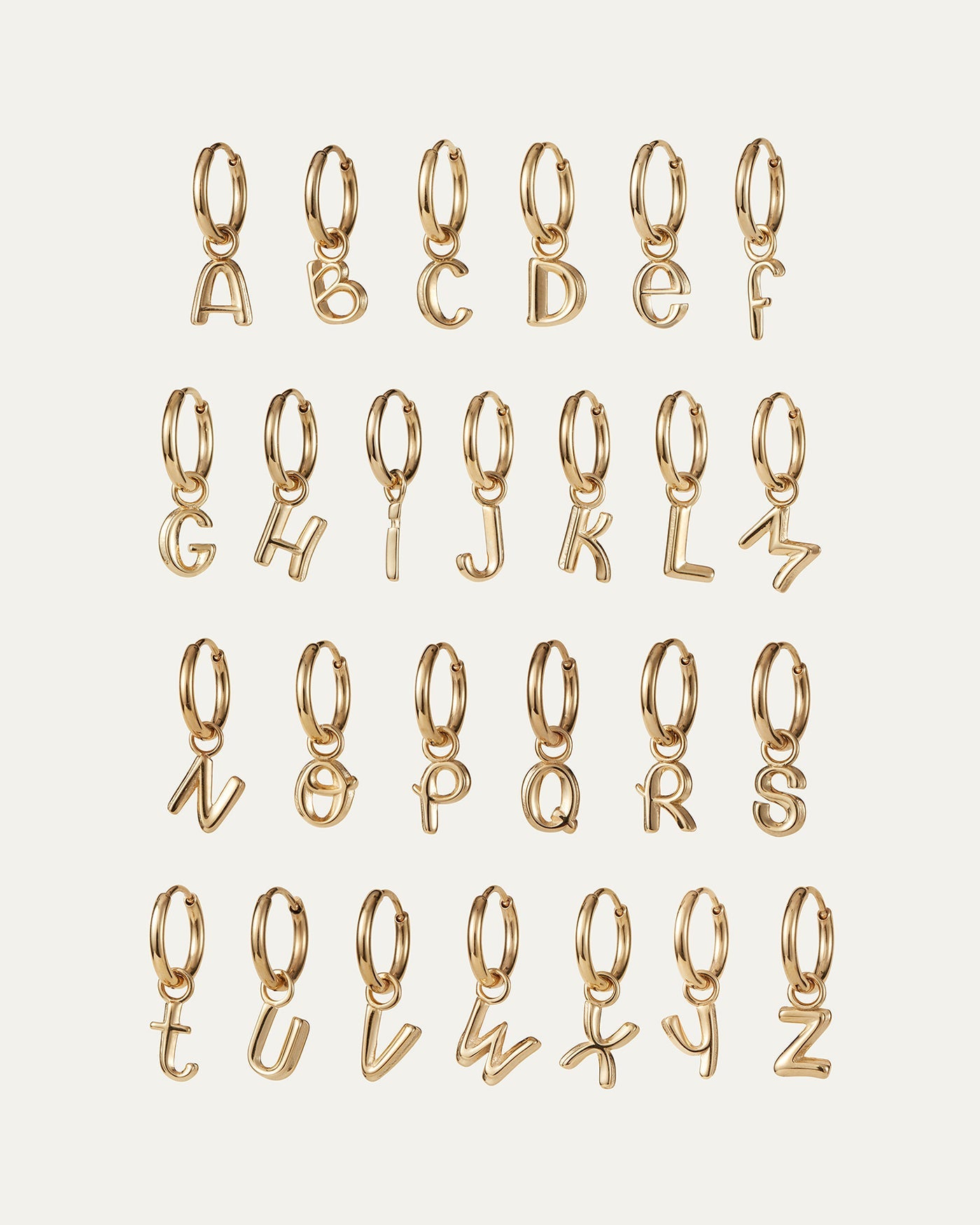 Single Monogram Huggie Earring - M