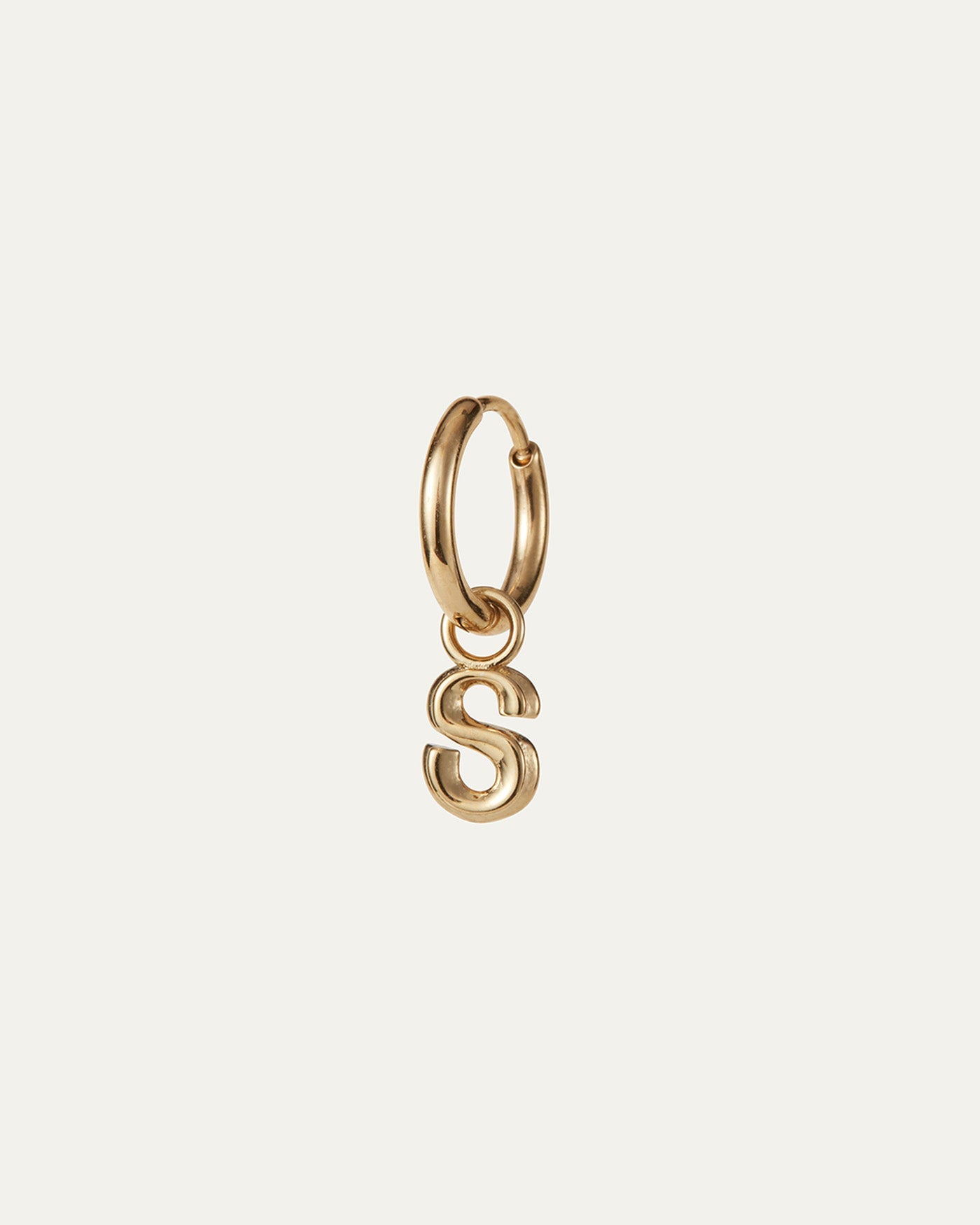 Single Monogram Huggie Earring - S