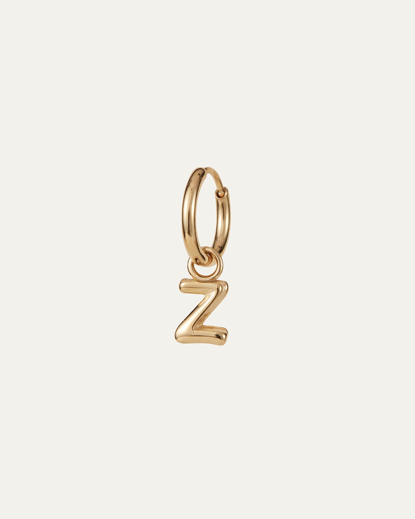 Single Monogram Huggie Earring - Z