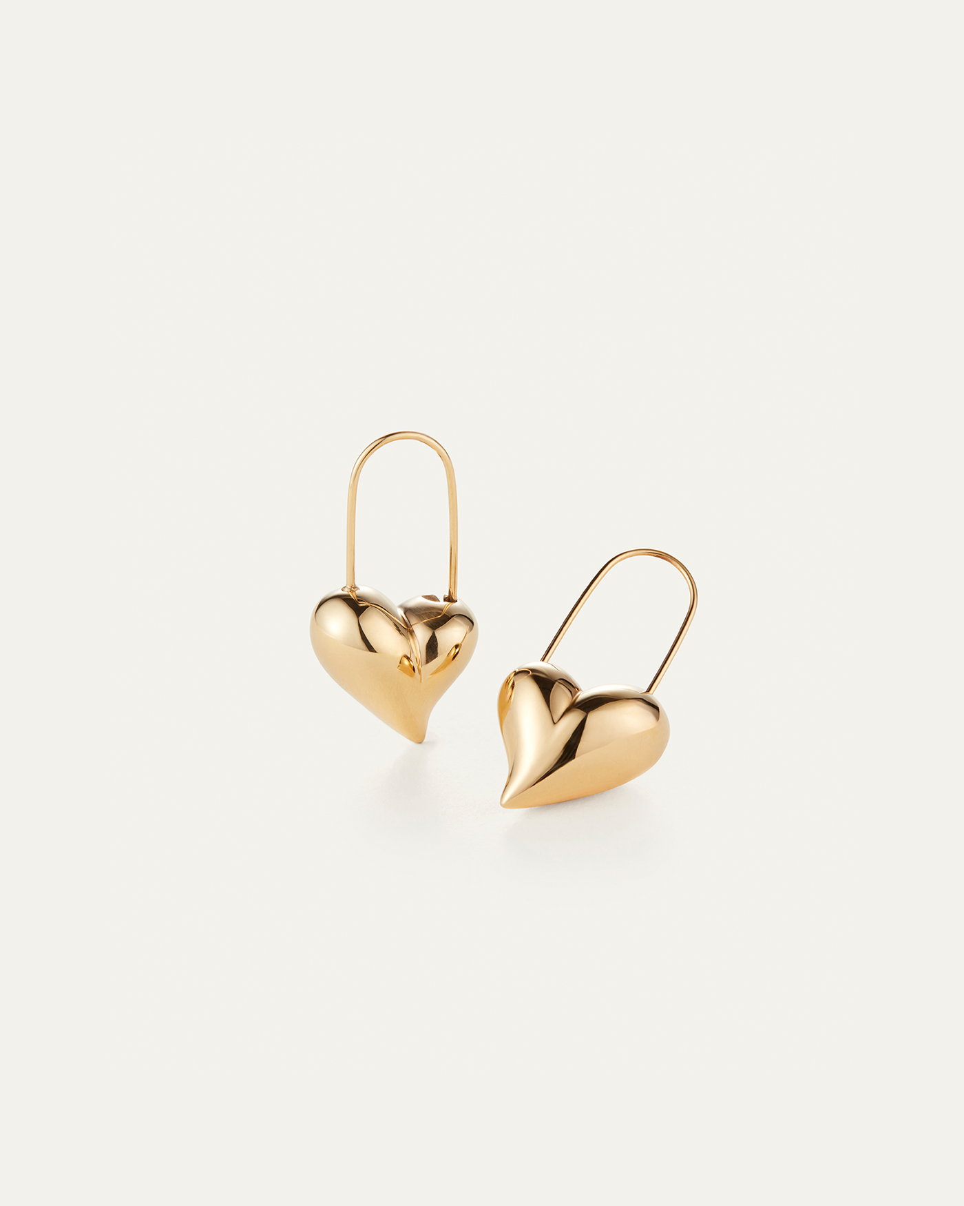 Celeste Heart Earrings | Gold Hoops for Women | JENNY BIRD