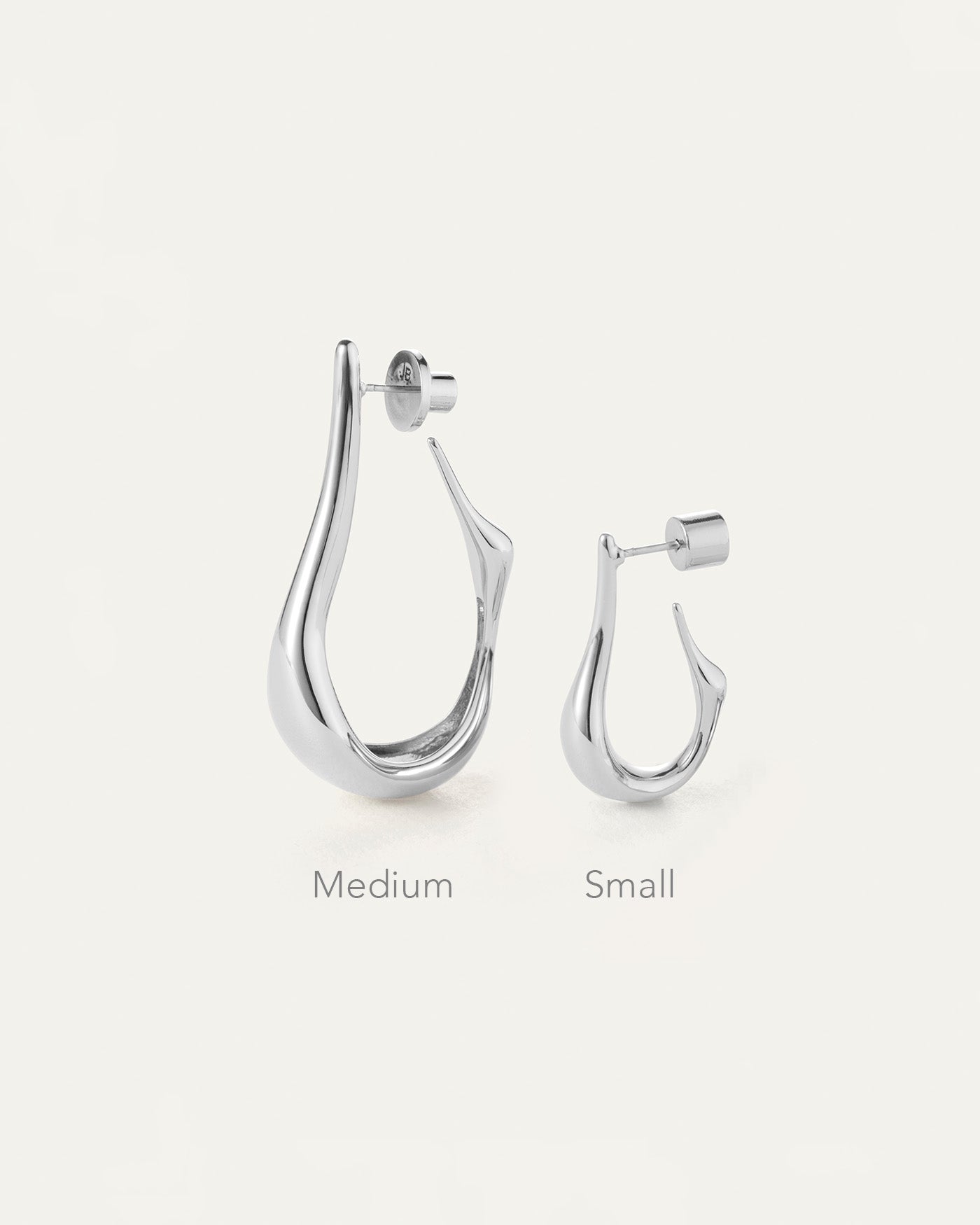 Jenny Bird Colette Medium Silver Hoop Earrings For Women
