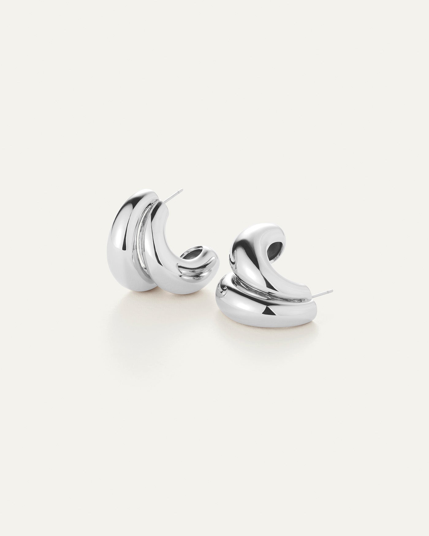 Orla Earrings | Silver Statment Hoop Earrings | JENNY BIRD