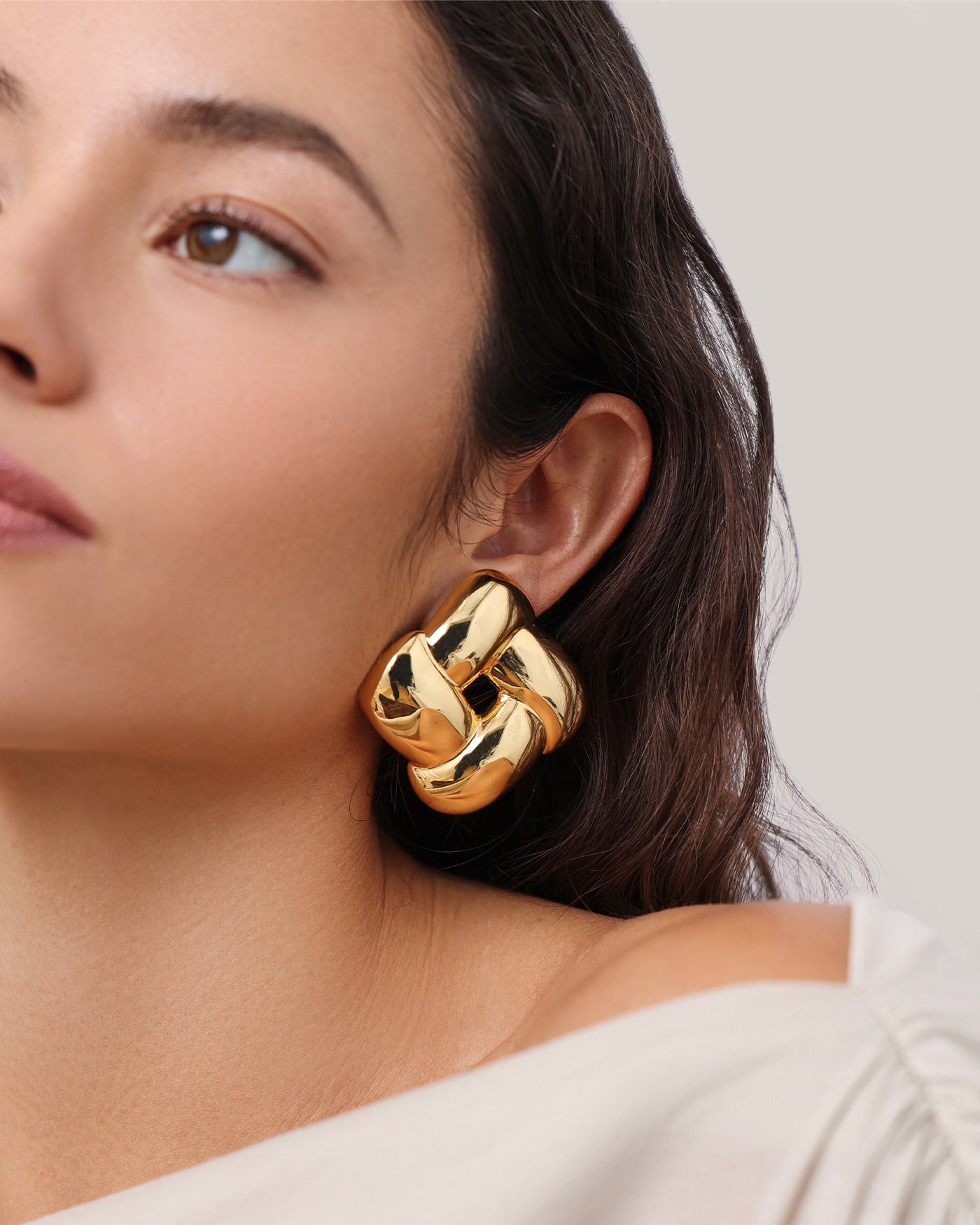 Mega Woven Square Earrings