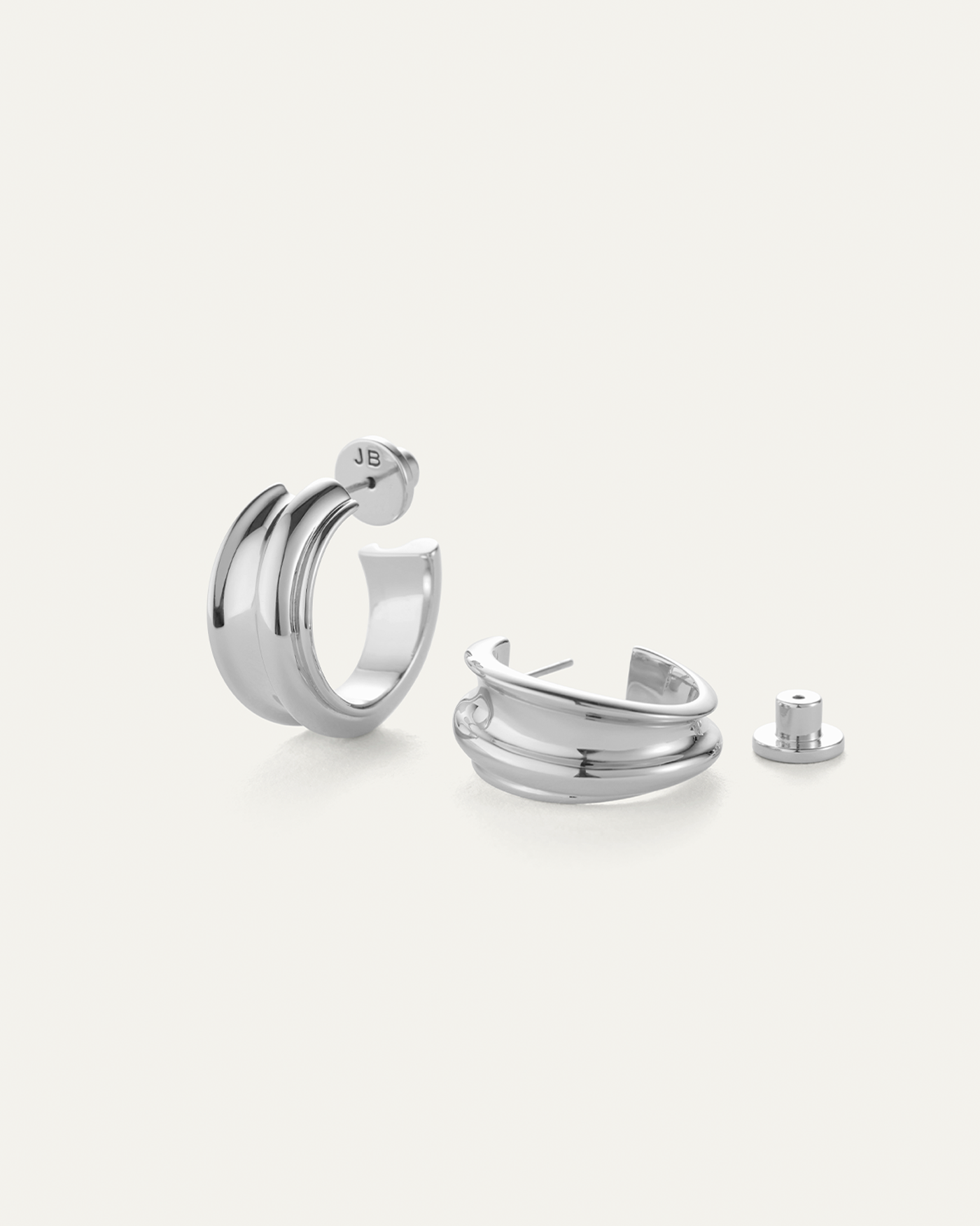 Lennon Hoop Earrings | Silver Hoops | JENNY BIRD