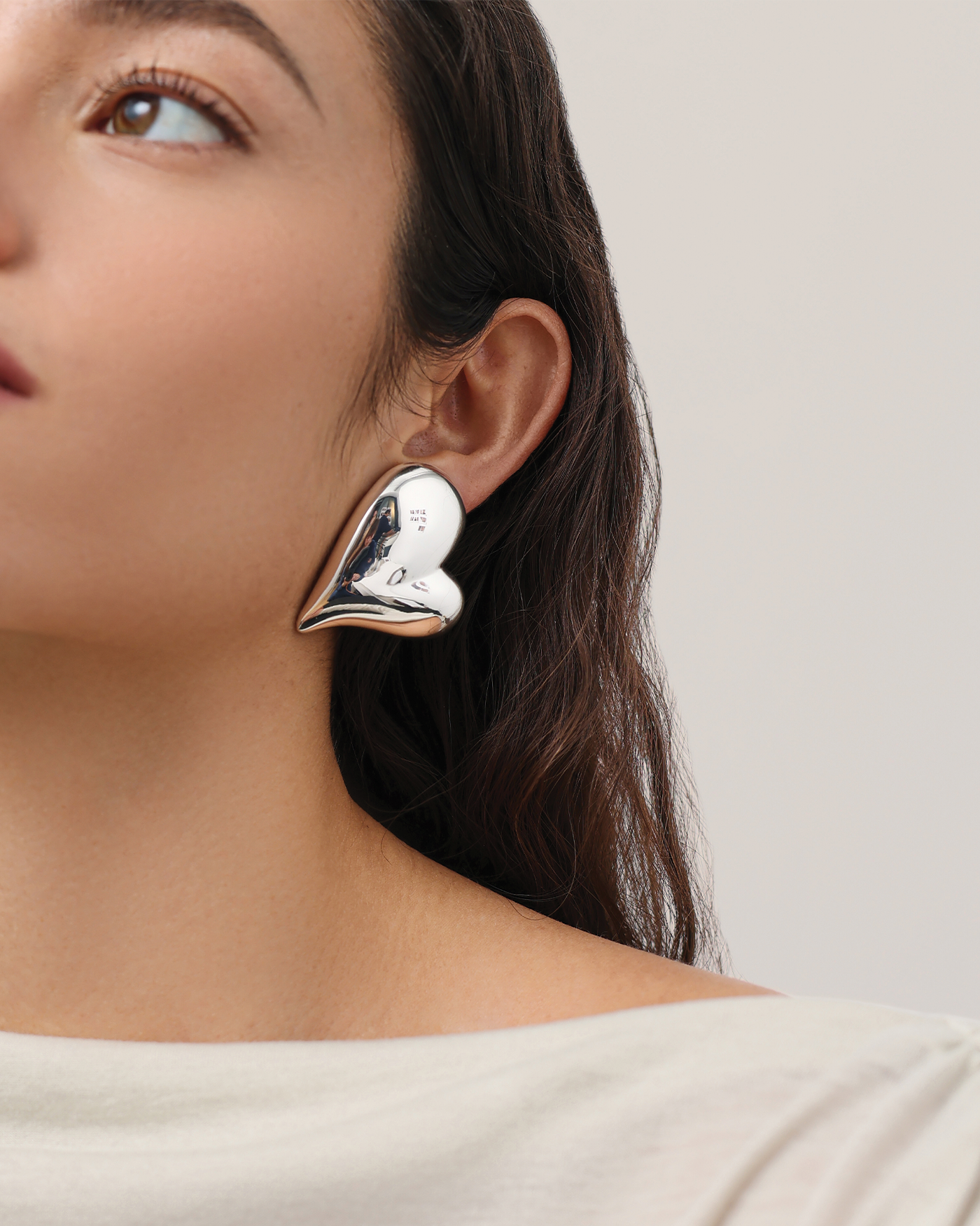 Mega Art Heart Button Earrings