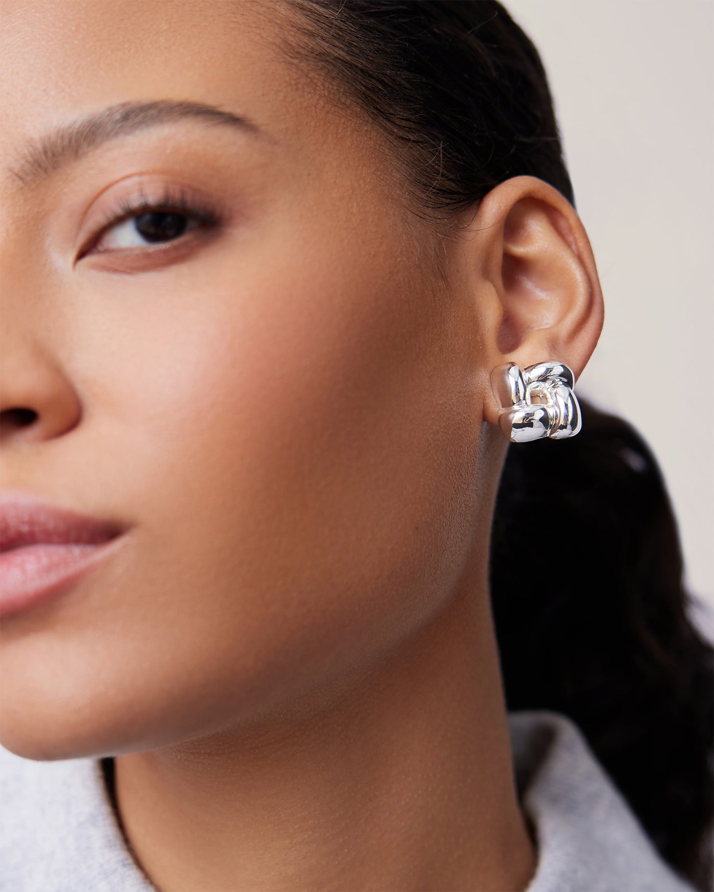 Small Woven Square Earrings