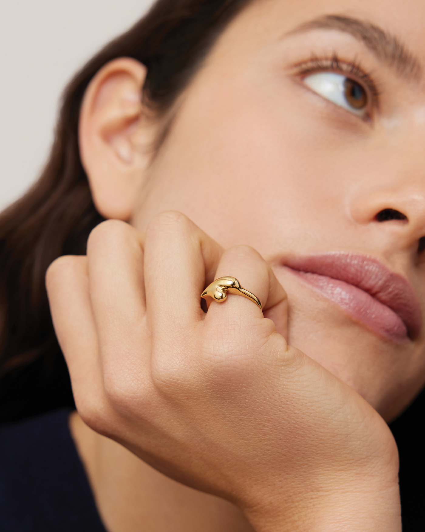 Puffy Heart Signet Ring