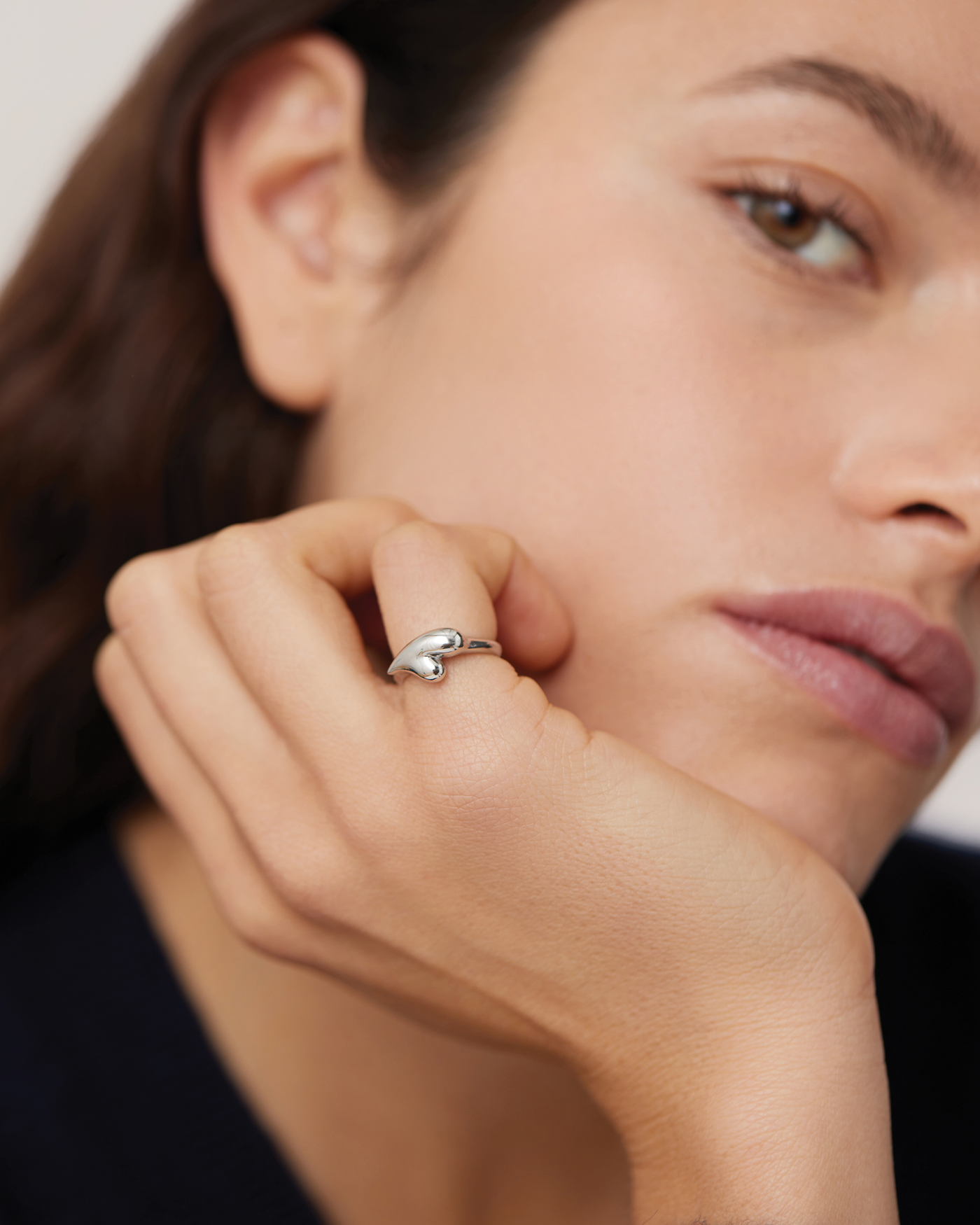 Puffy Heart Signet Ring