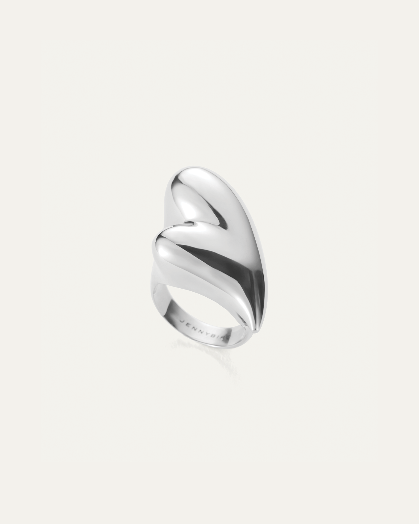 JENNY BIRD Waterproof Puffy Heart Ring Silver Ring For Women