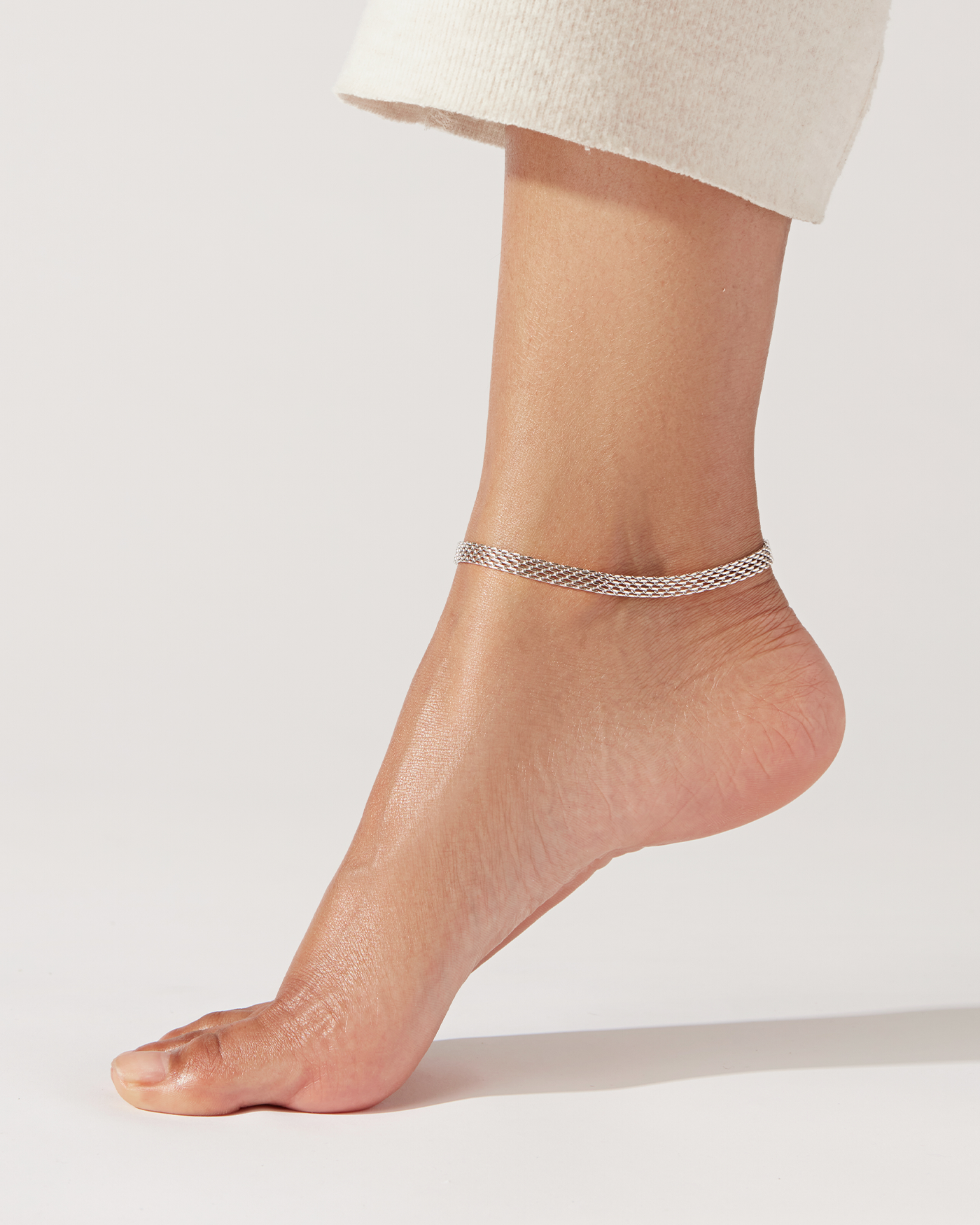 Jenny Bird Blythe Silver Anklet Waterproof Silver Ankle Bracelet