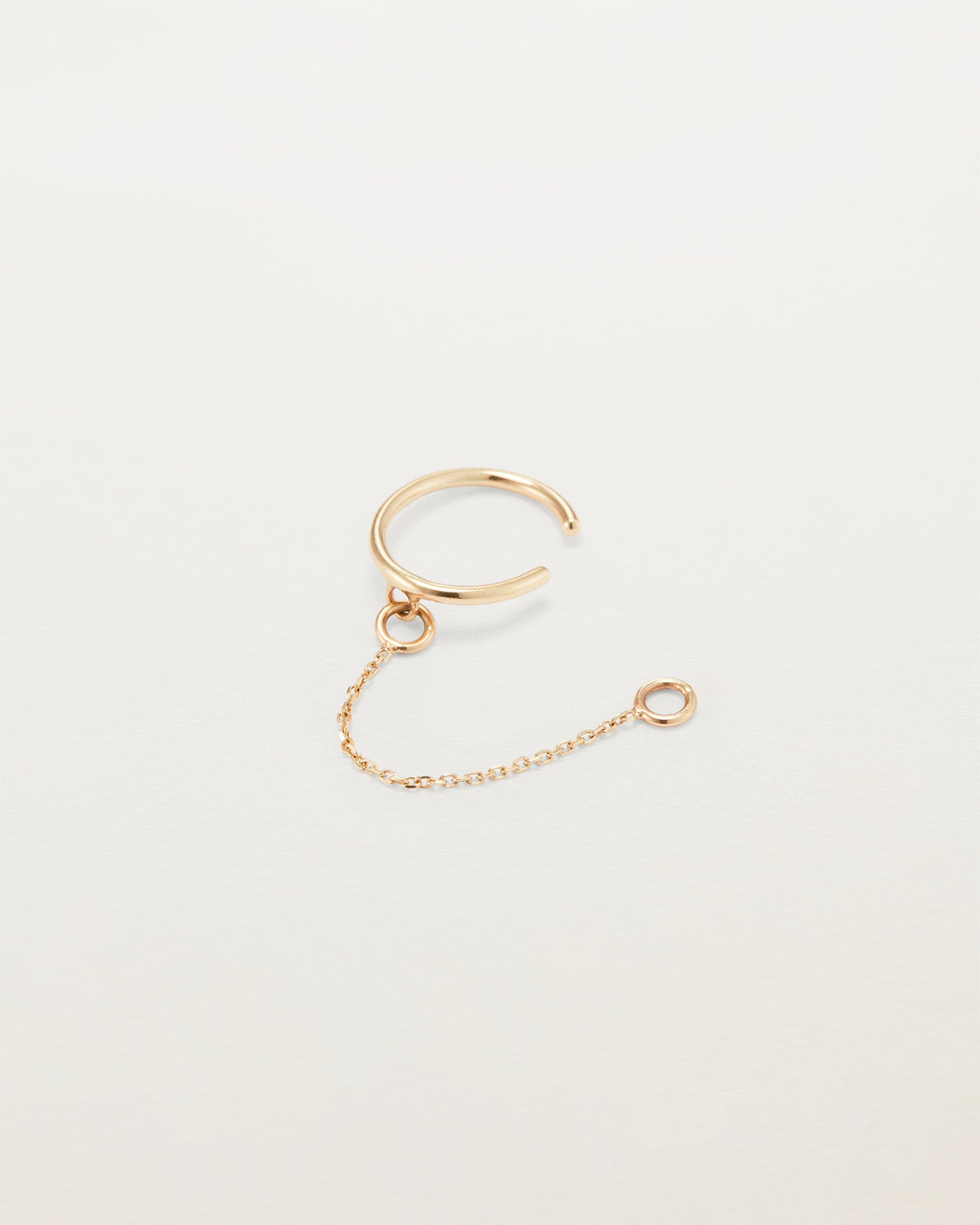 14K Gold Ear Cuff with Chain