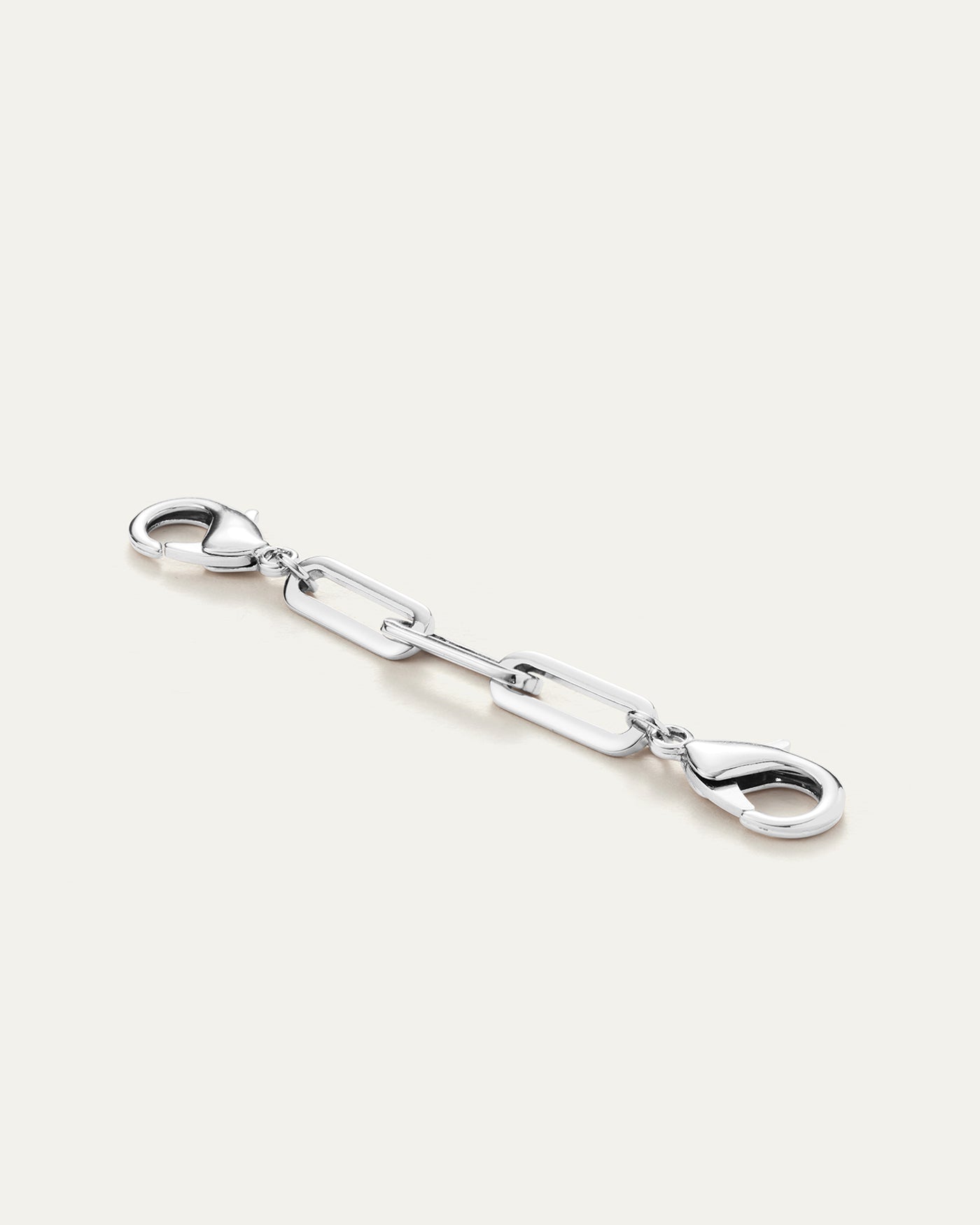 Silver bracelet shop extender chain