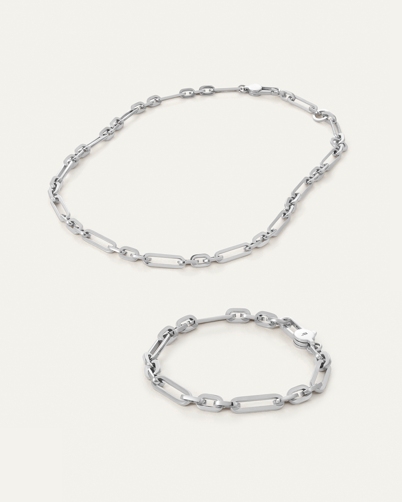 Mercer Stack | Silver Waterproof Necklace and Bracelet Stack