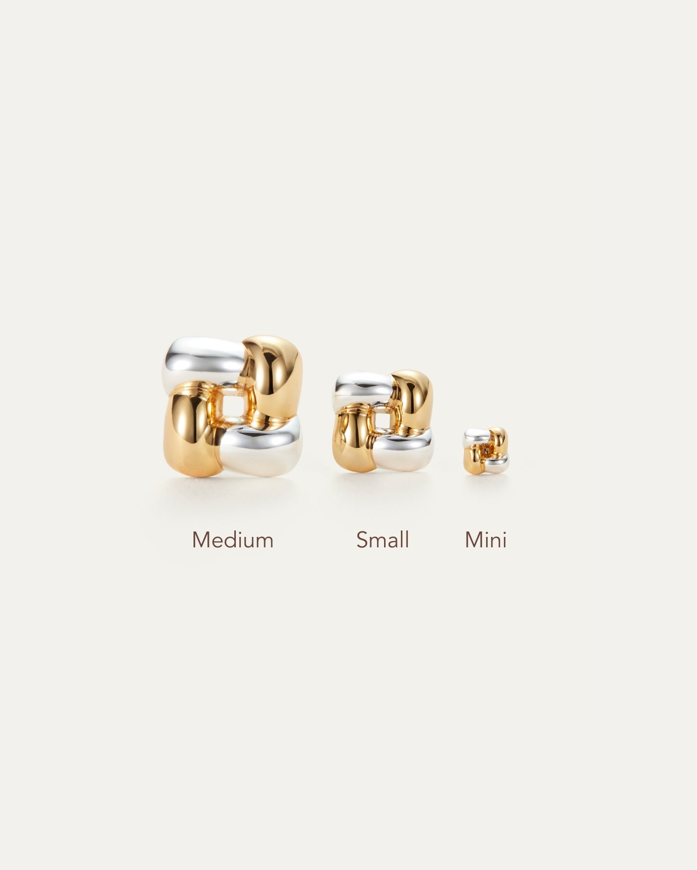 Mini Woven Square Earrings