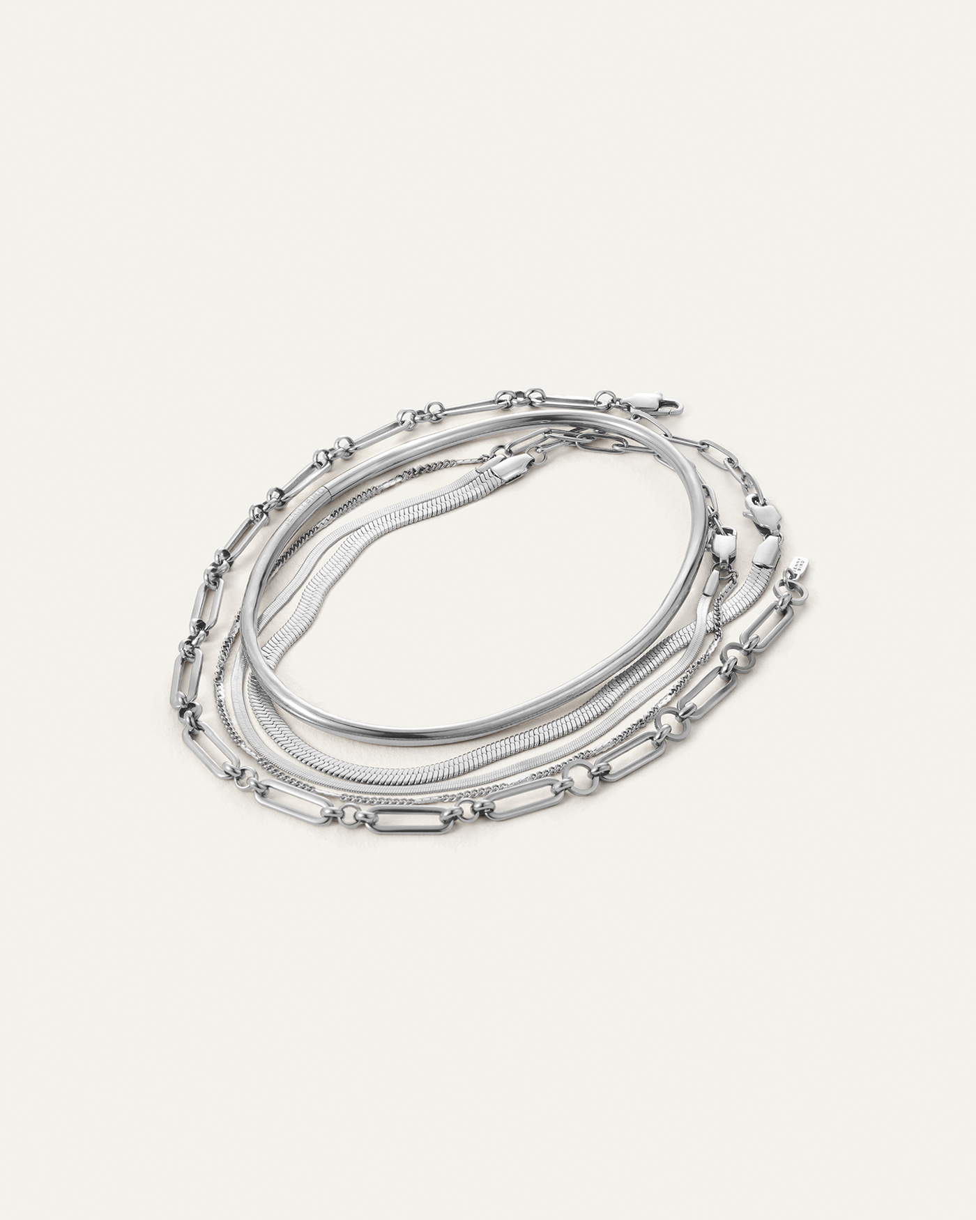 Statement Anklet Stack | Silver Waterproof Mega Anklet Stack Statement Anklet Stack | Silver Waterproof Mega Anklet Stack