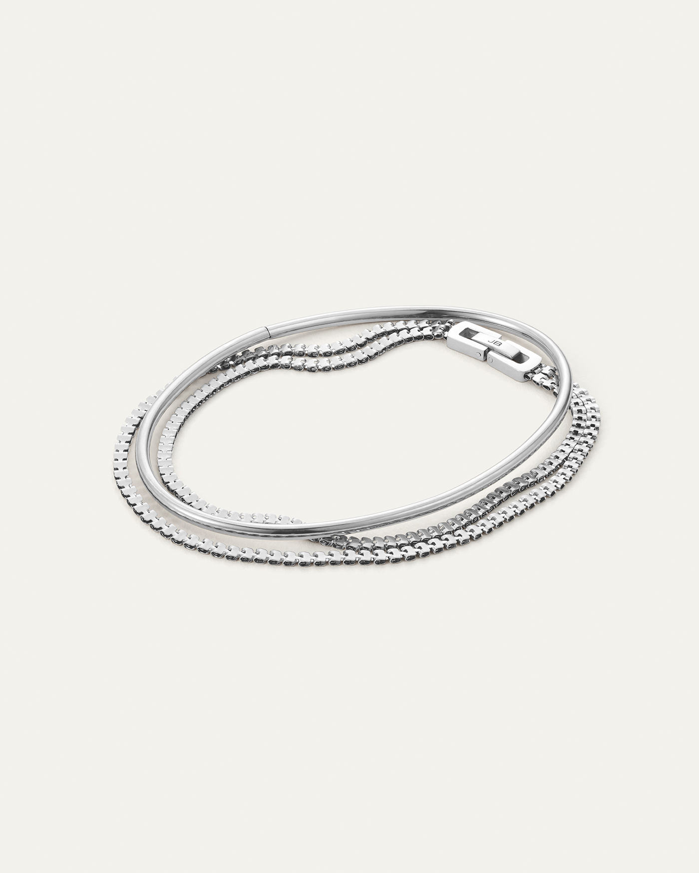 Textured Anklet Stack | Silver Waterproof Anklet Stack | JENNY BIRD