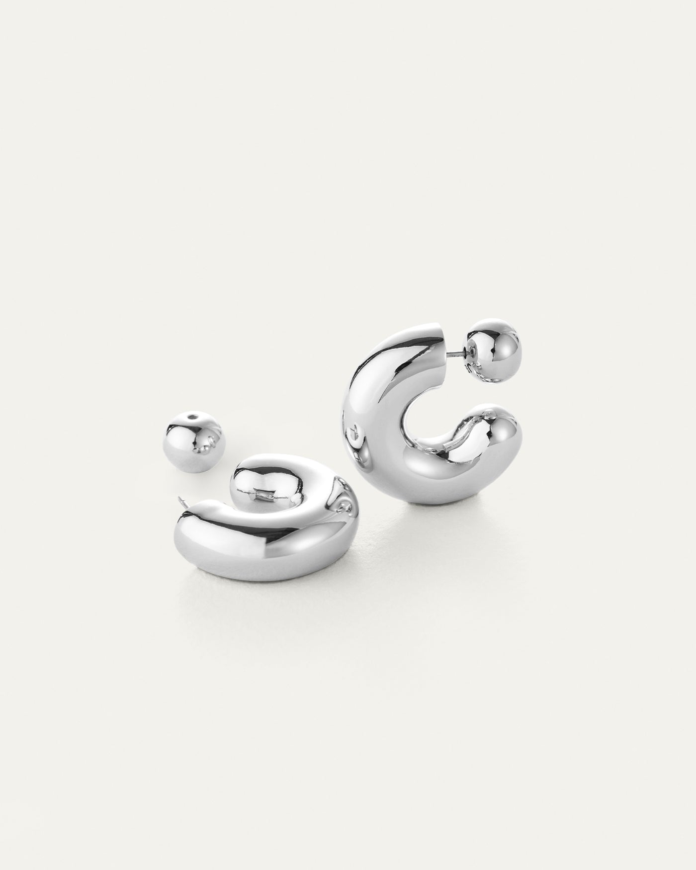 Jenny Bird Tome Large Silver Hoop Earrings For Women