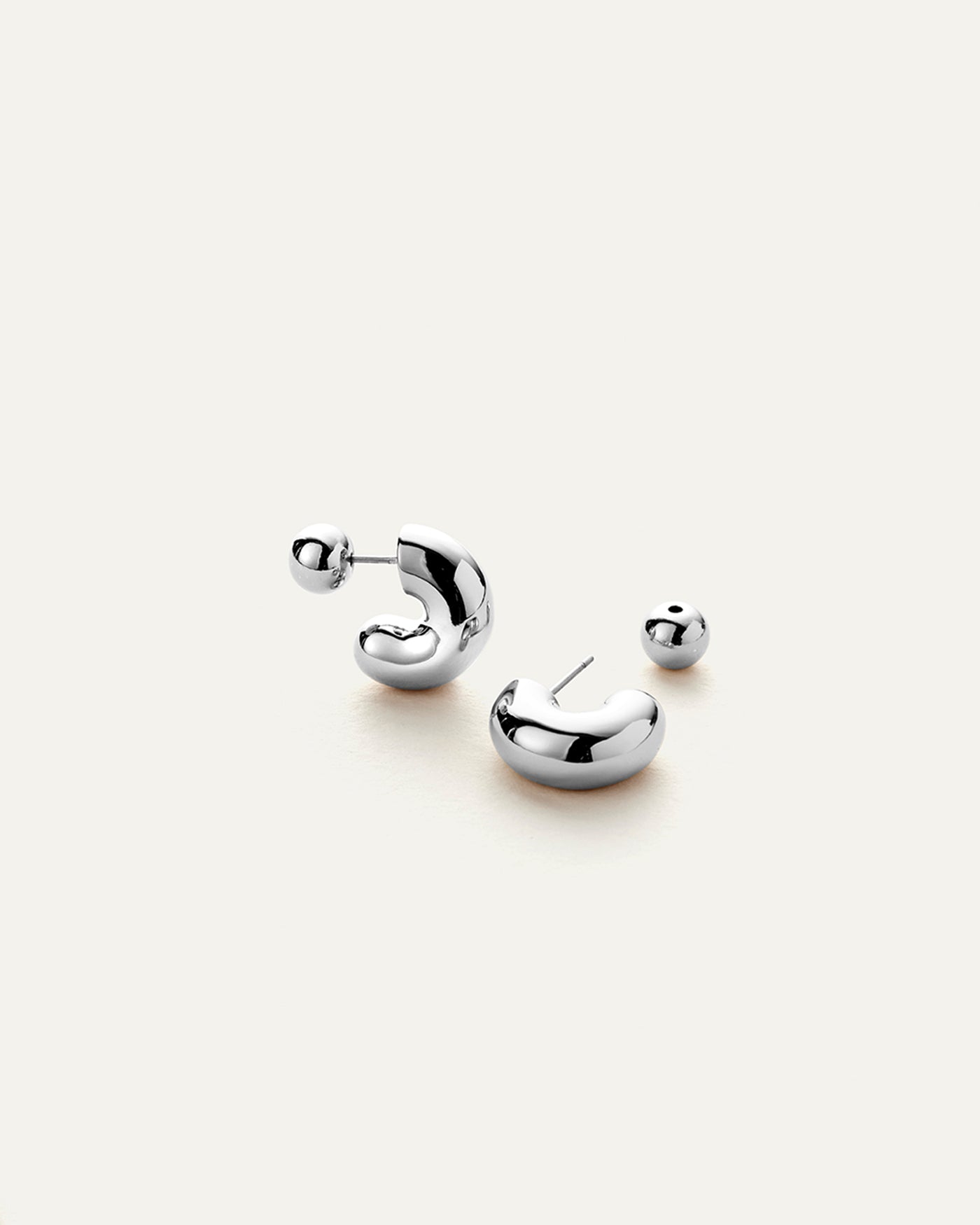 Jenny Bird Tome Small Silver Hoop Earrings For Women