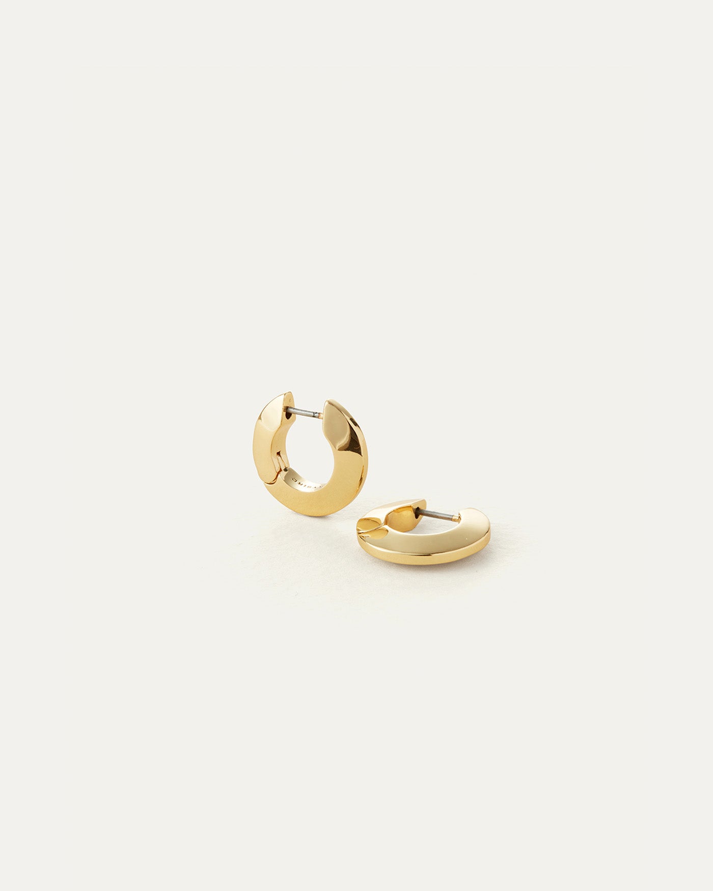 Tiny solid gold hoop on sale earrings