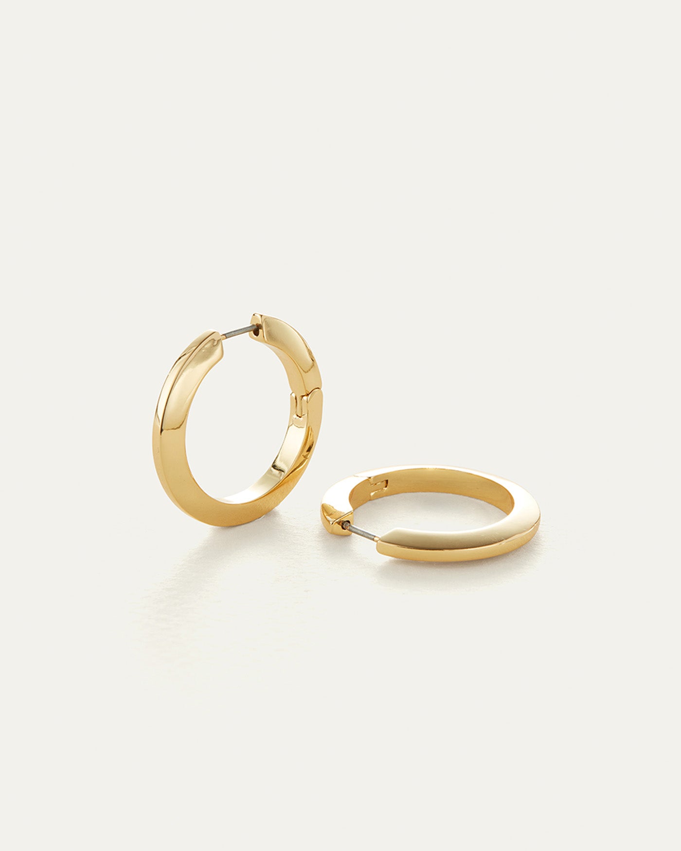 Gold hinged outlet hoop earrings