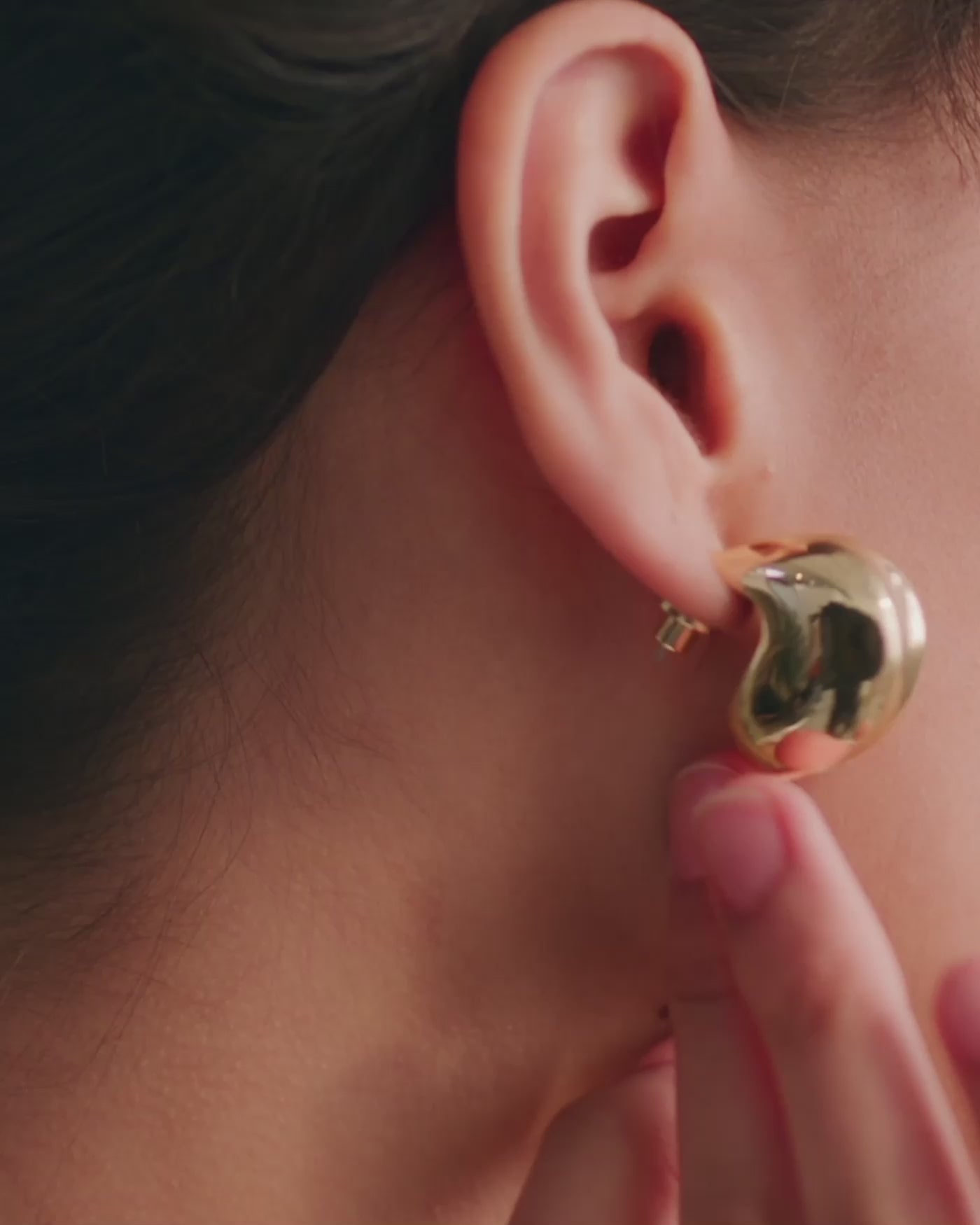 Jenny Bird Nouveaux Puff Gold Statement Earrings For Women