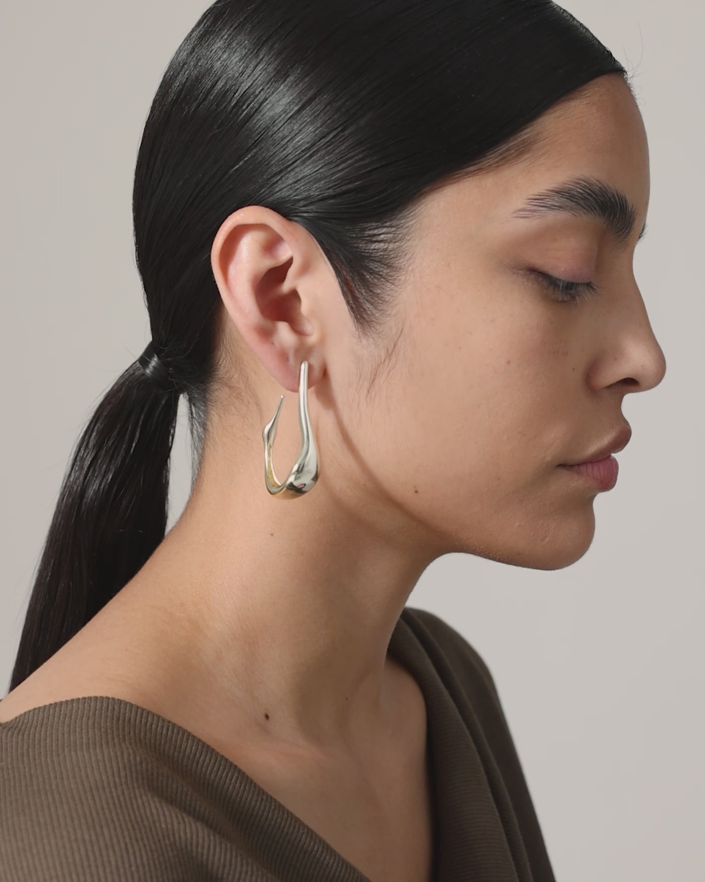 Jenny Bird Colette Medium Silver Hoop Earrings For Women