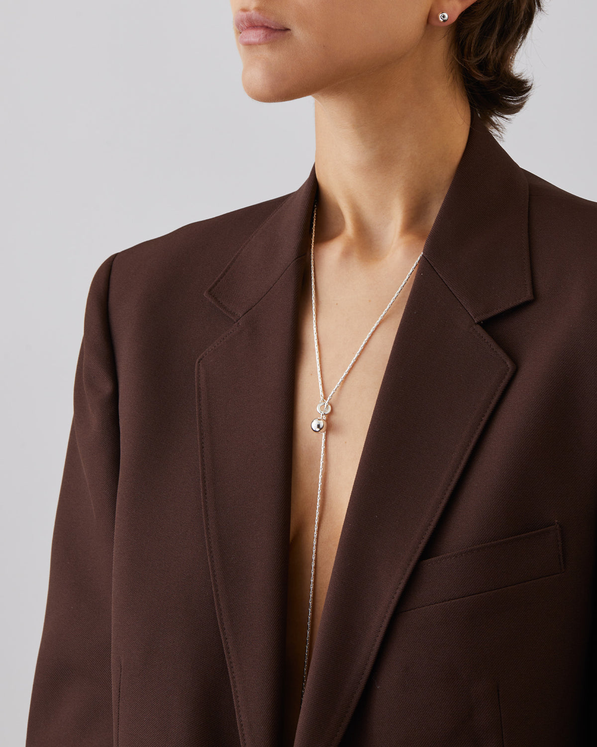 Constance Wrap Chain | Silver Lariat Necklace | JENNY BIRD