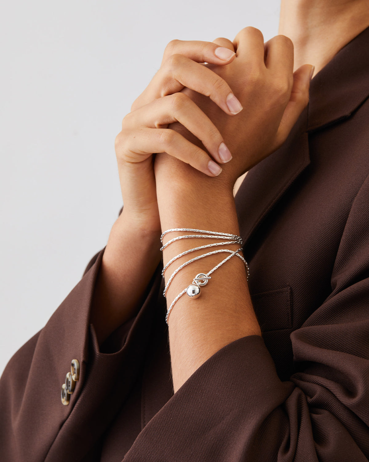 Constance Wrap Chain | Silver Lariat Necklace | JENNY BIRD