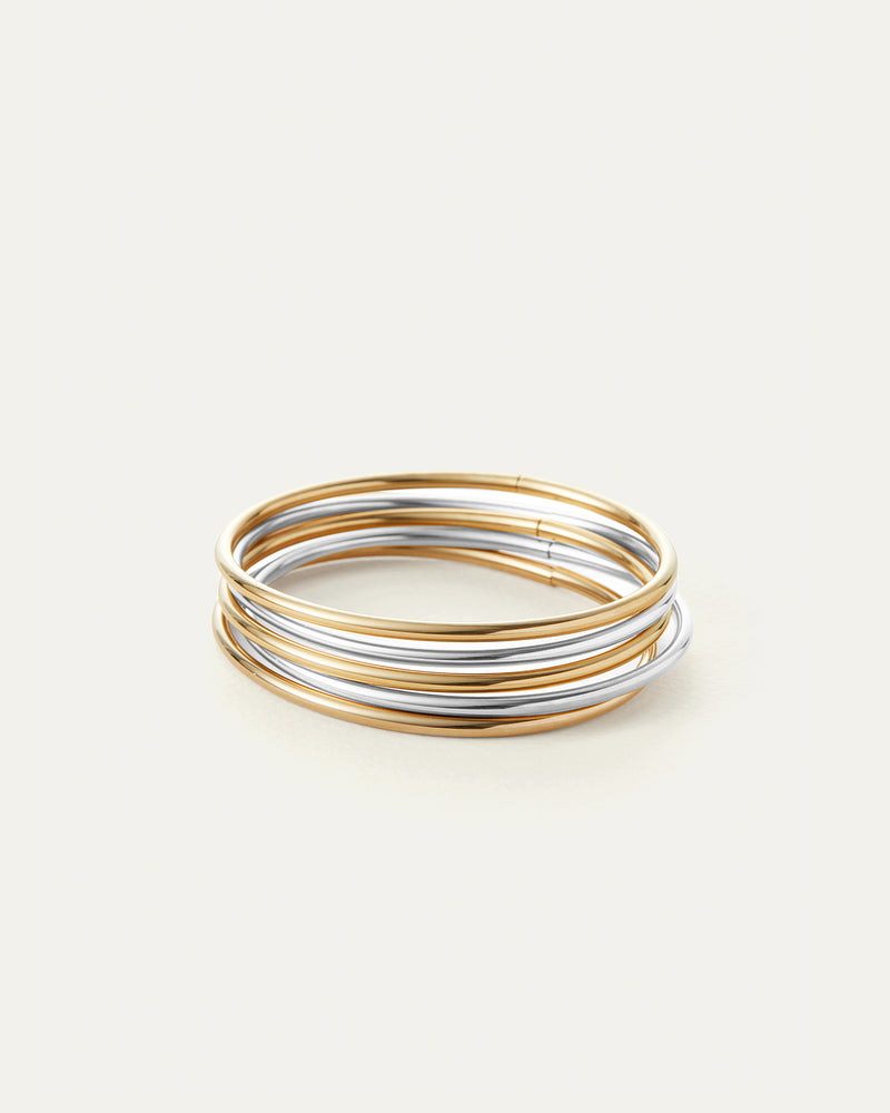 Jenny Bird Dane Bangle Set 2pk Stainless Steel Hinge Bangles main image 0
