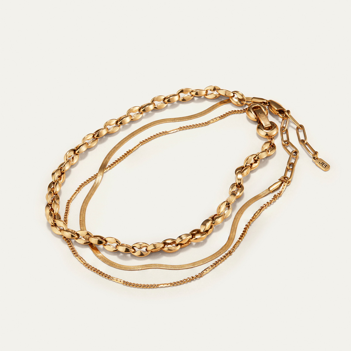 The Surefire Anklet Stack - Gold | JENNY BIRD