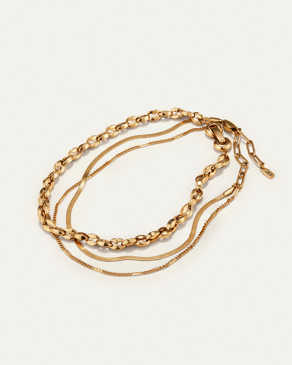The Surefire Anklet Stack - Gold | JENNY BIRD