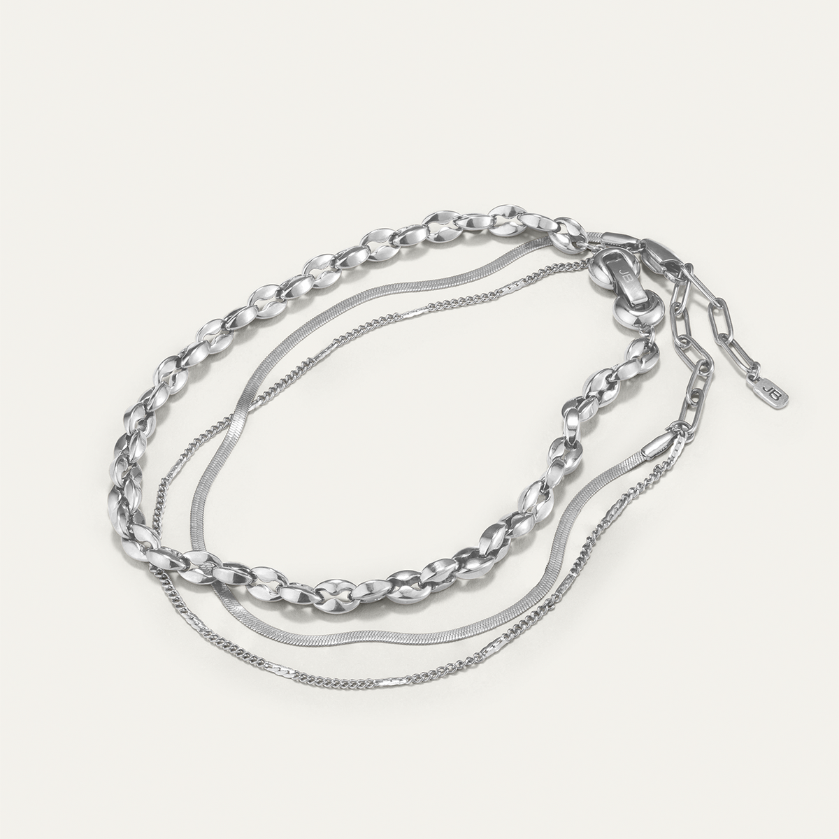 The Surefire Anklet Stack - Silver | JENNY BIRD