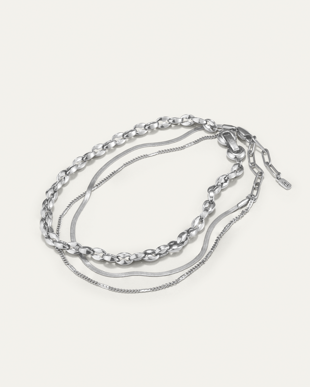 The Surefire Anklet Stack - Silver | JENNY BIRD