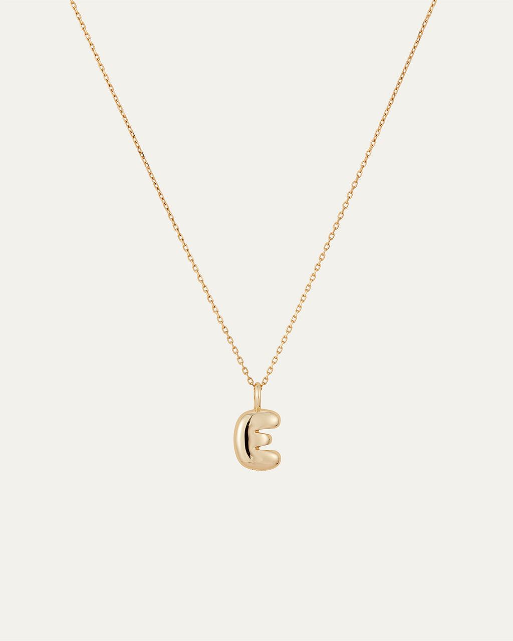 14K Bubble Letter Necklace E