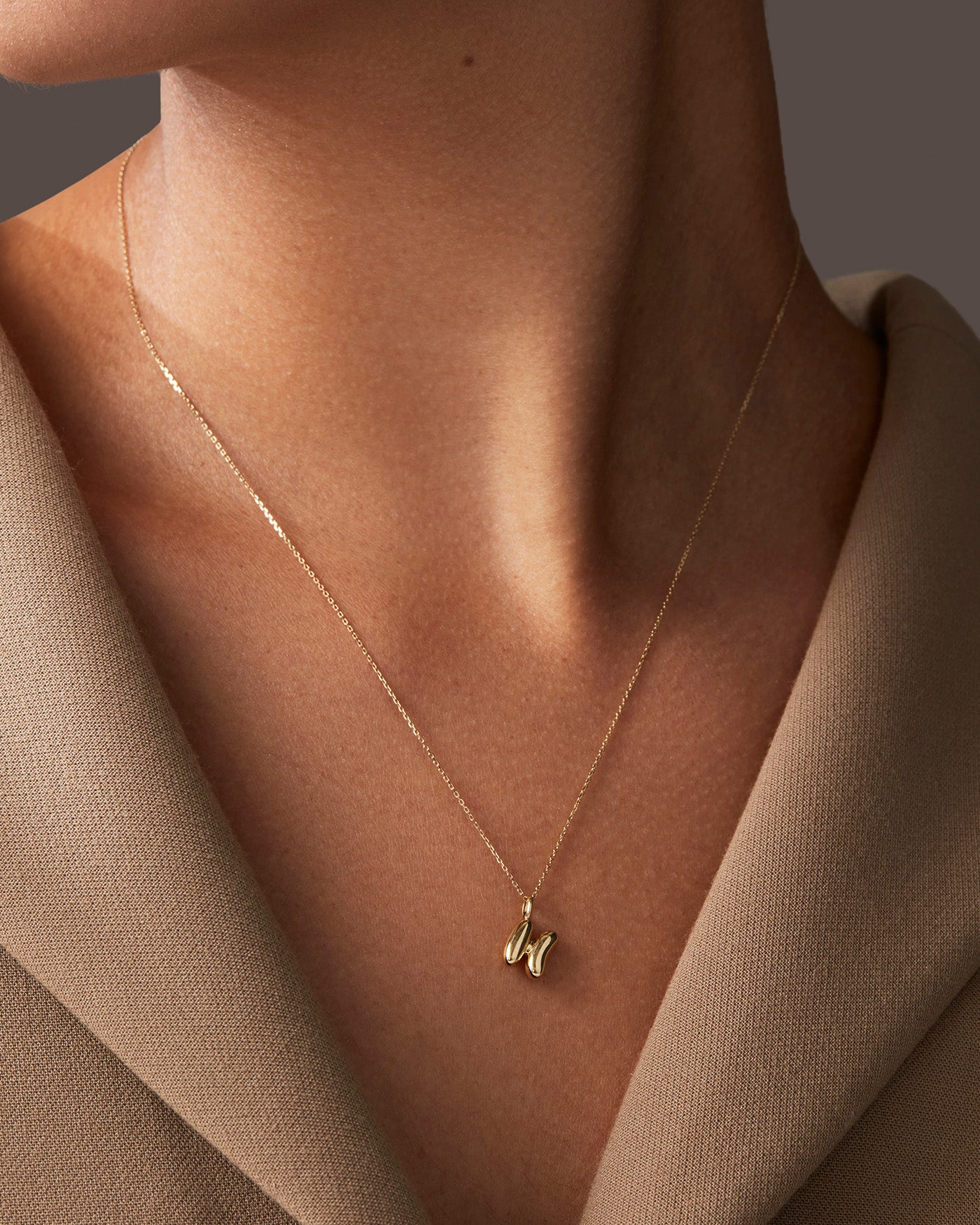 Diamond Necklace With Initial (14K Gold) - Jewelry For Her