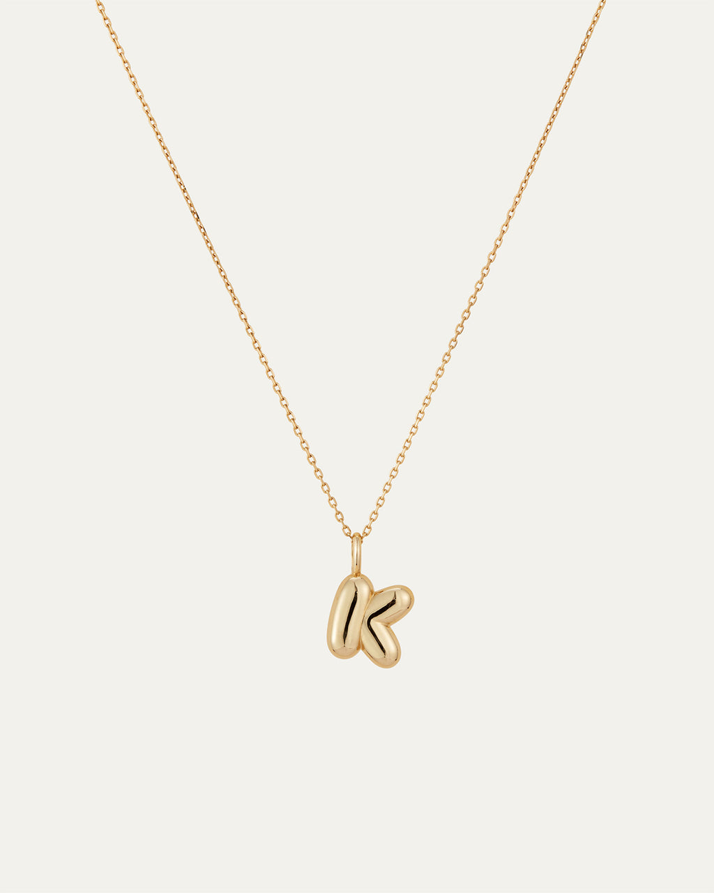 14K Bubble Letter Necklace K