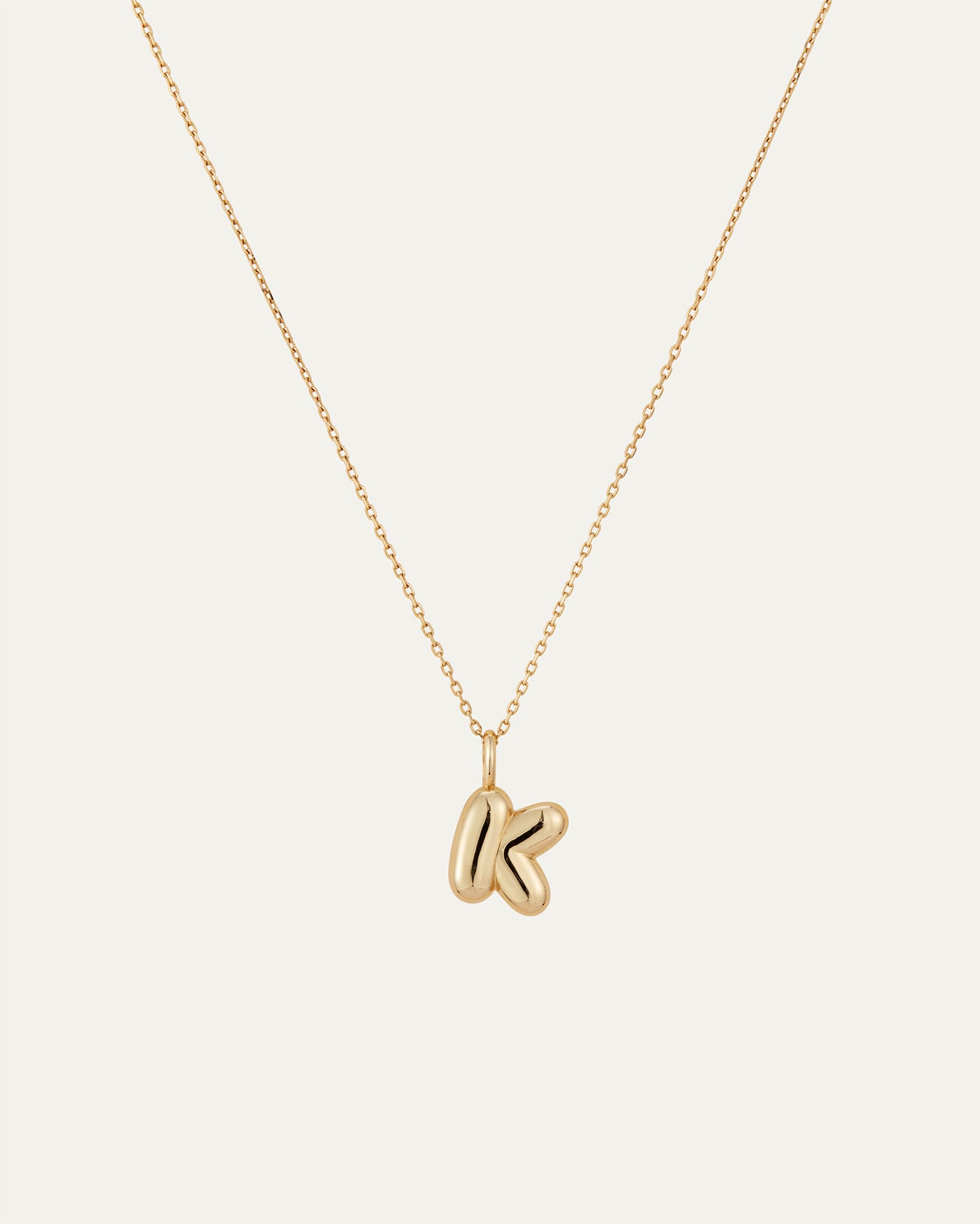 Letter K Bracelet in 14K White Gold, X-Small (6 + 0.5 Extender)