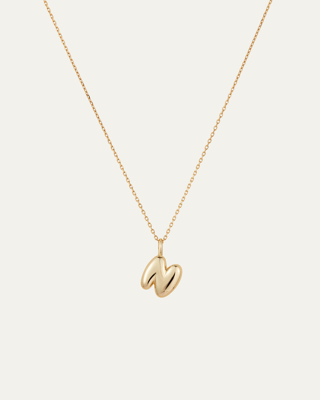 14K Bubble Letter Necklace N